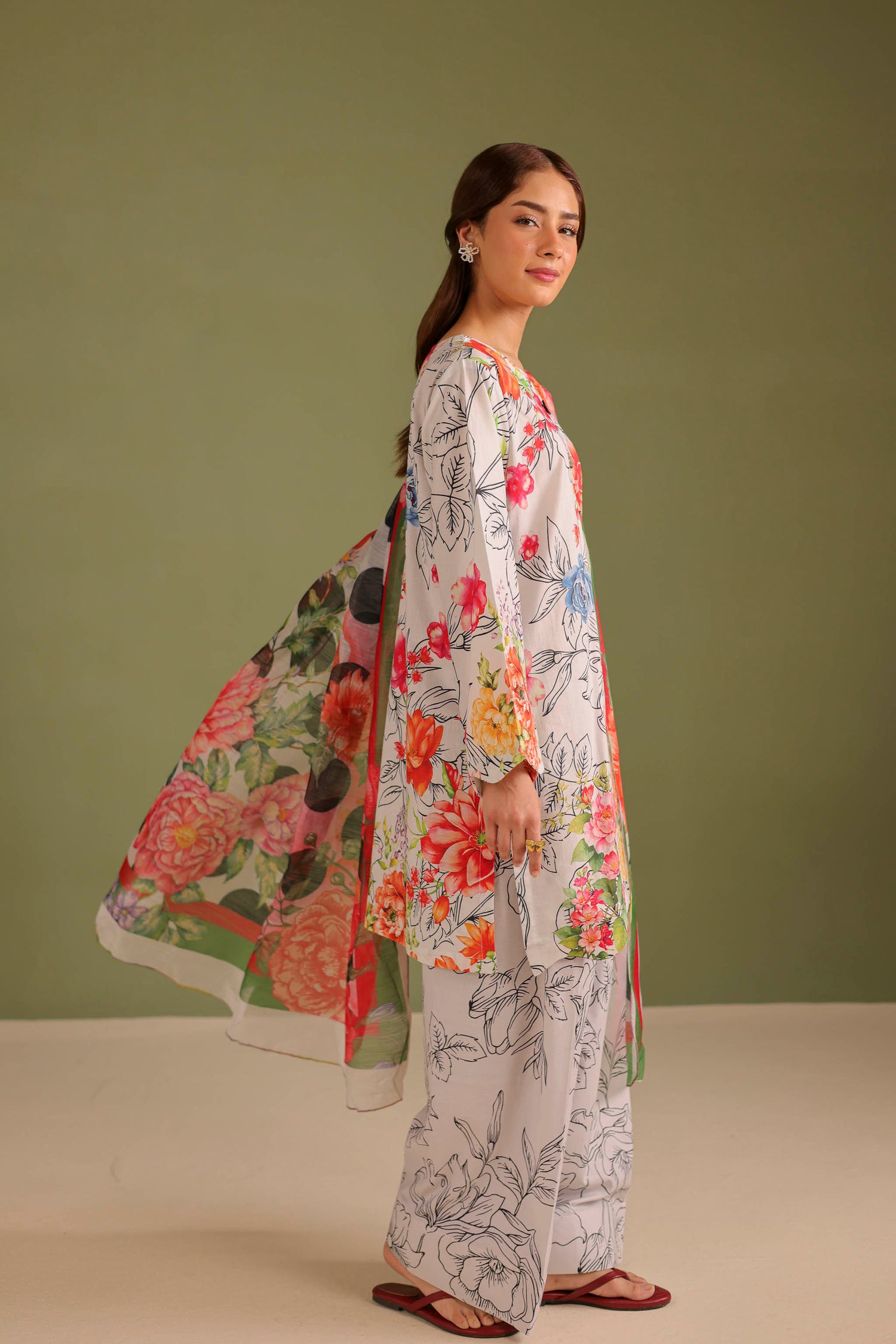 3PC Printed Lawn Suit - 42658