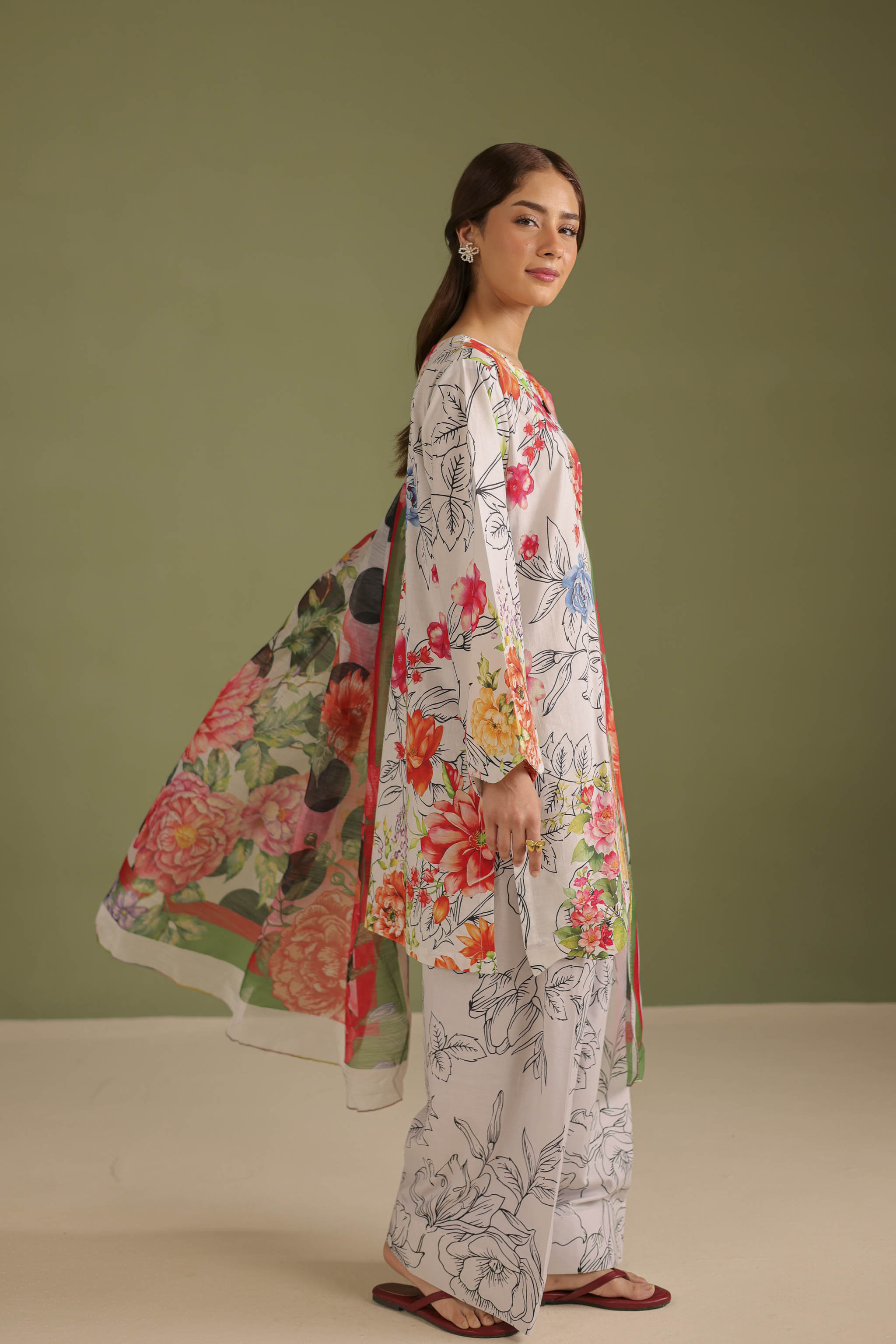 3PC Printed Lawn Suit - 42658