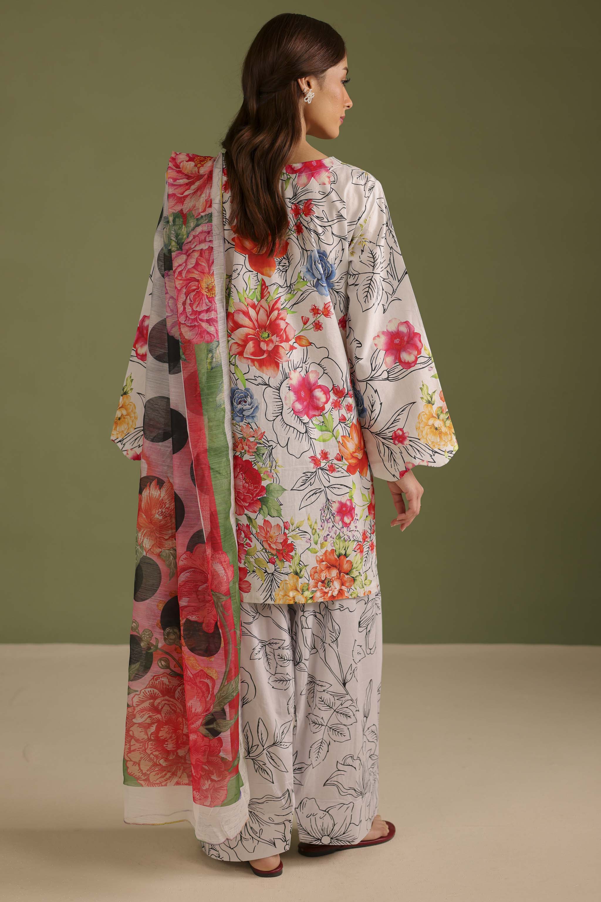 3PC Printed Lawn Suit - 42658