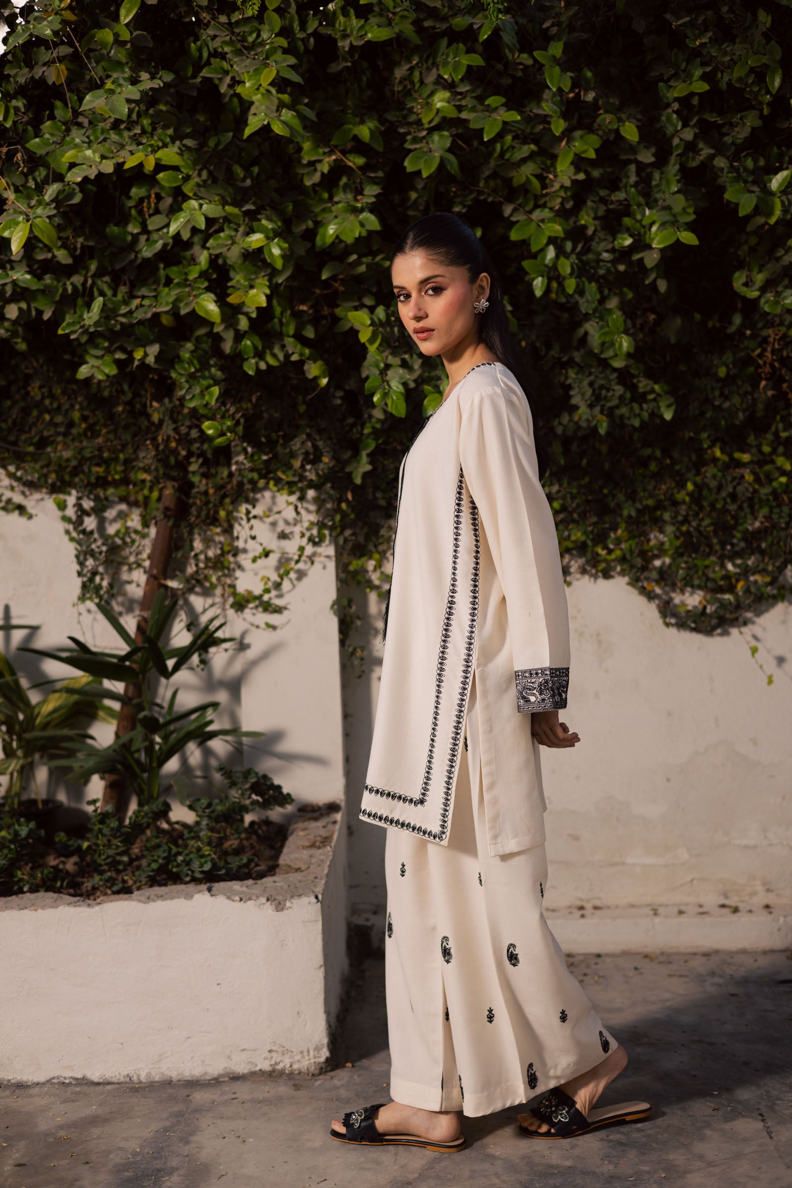 2PC Winter Embroidered Dress - 1198