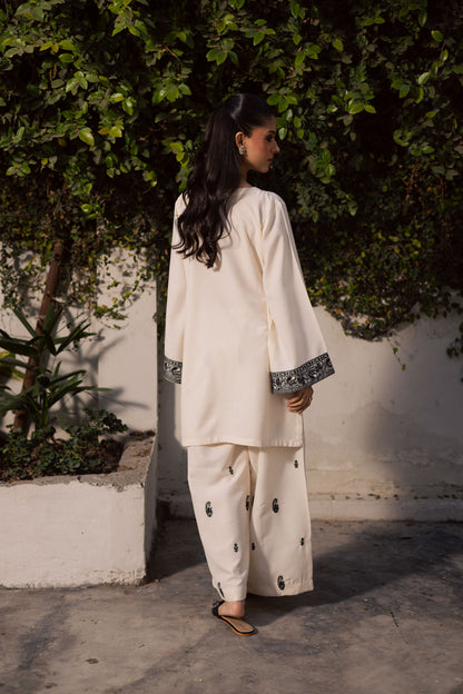 2PC Winter Embroidered Dress - 1198