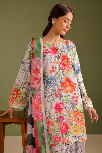 3PC Printed Lawn Suit - 42658