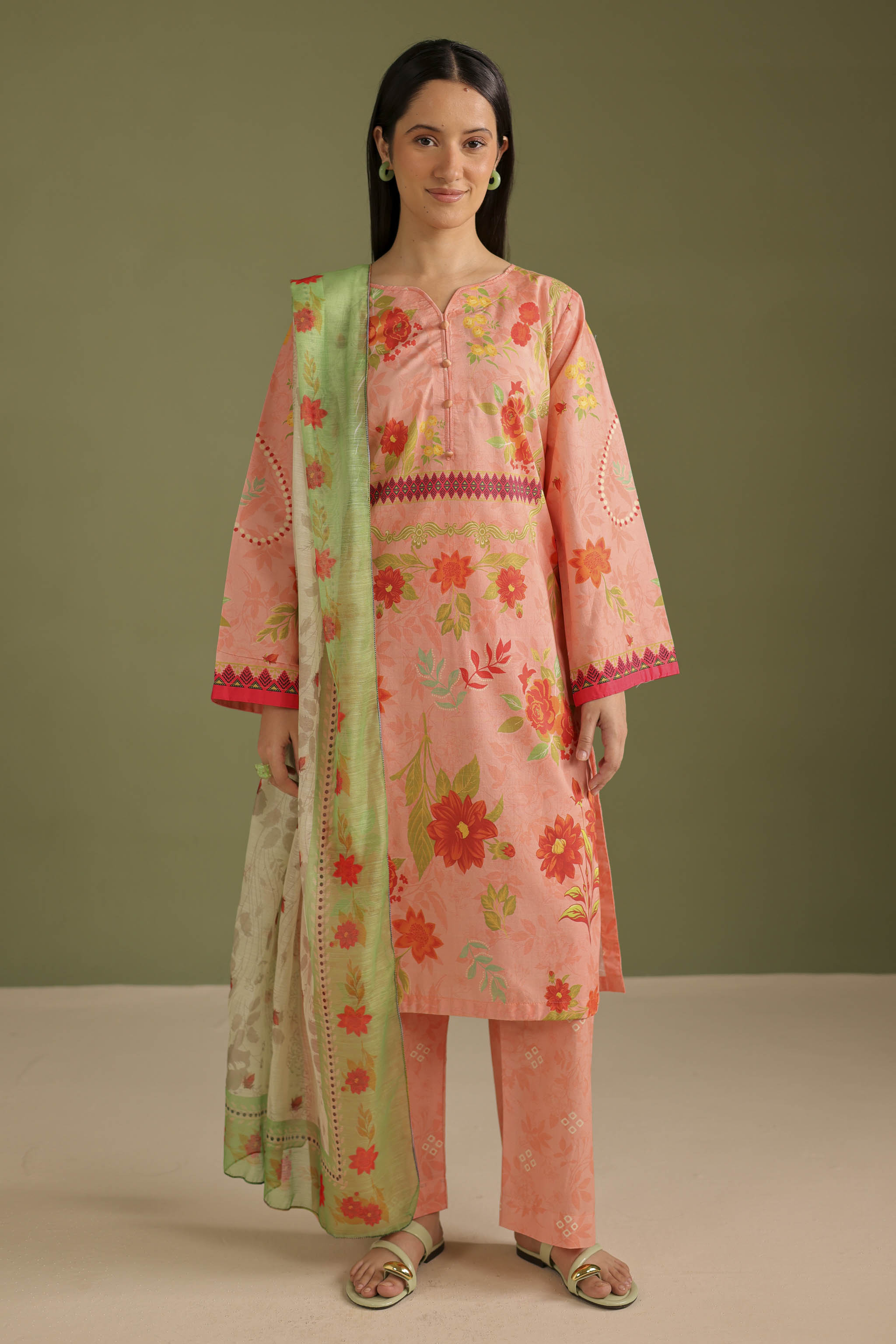 3PC Printed Lawn Suit - 42708