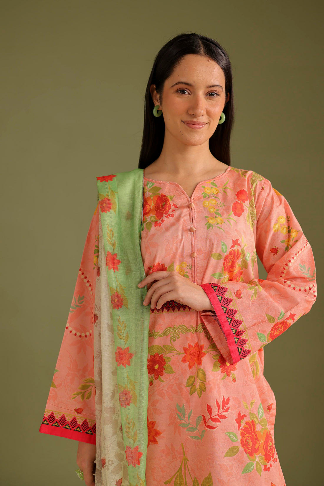 3PC Printed Lawn Suit - 42708