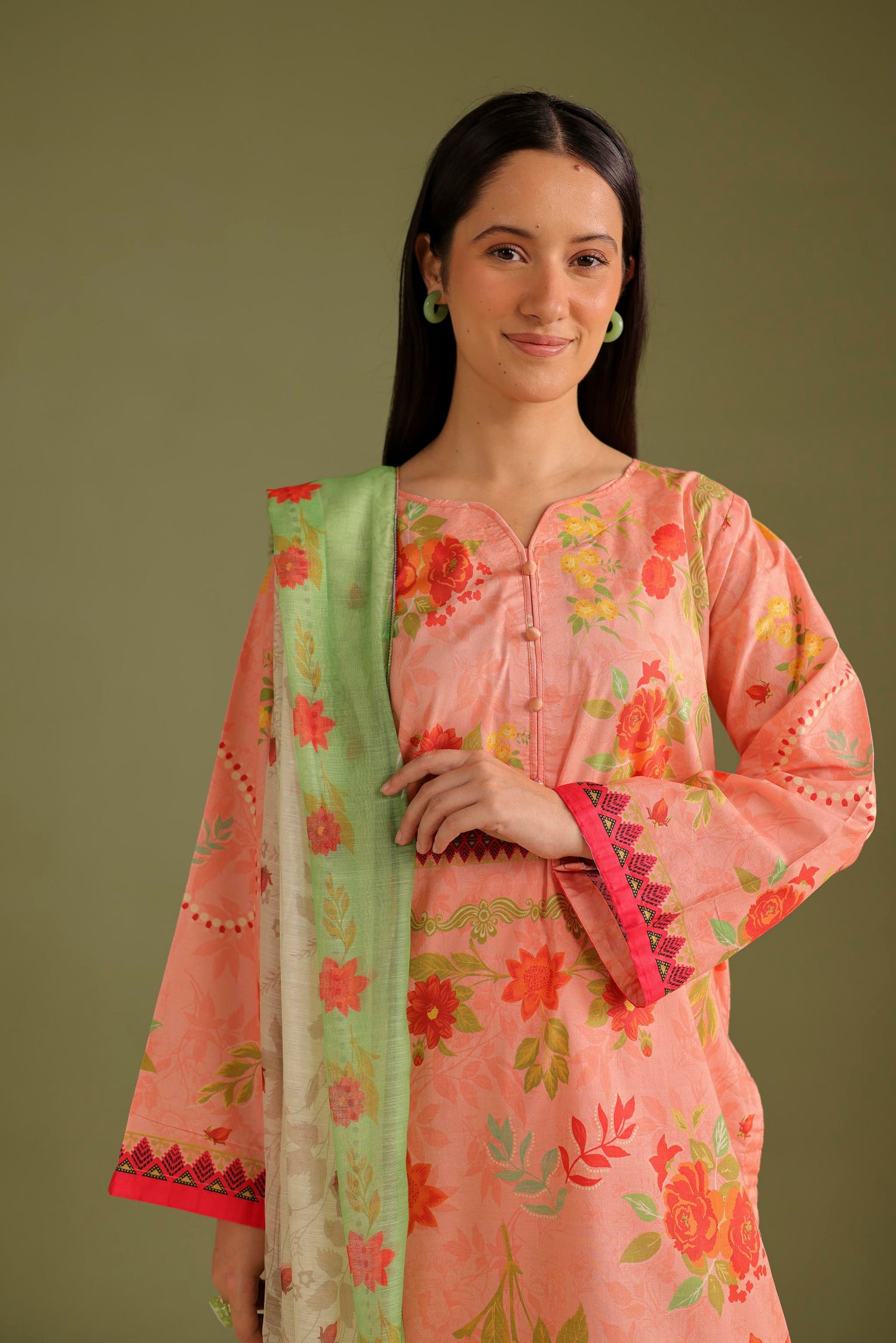 3PC Printed Lawn Suit - 42708
