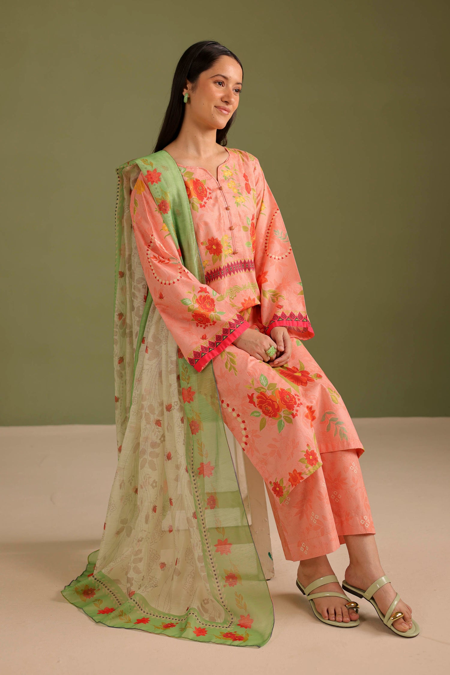 3PC Printed Lawn Suit - 42708