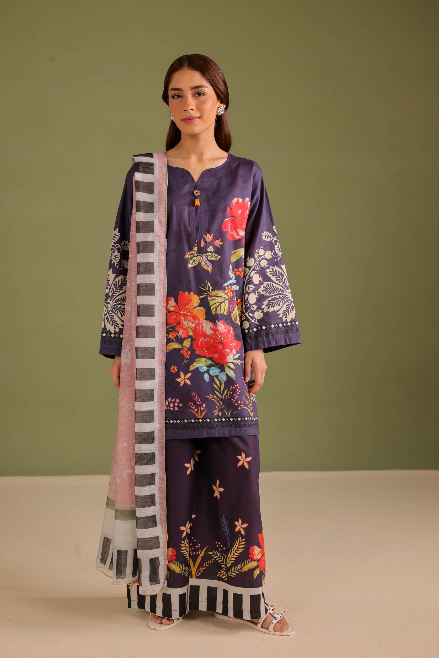 3PC Printed Lawn Suit - 42665