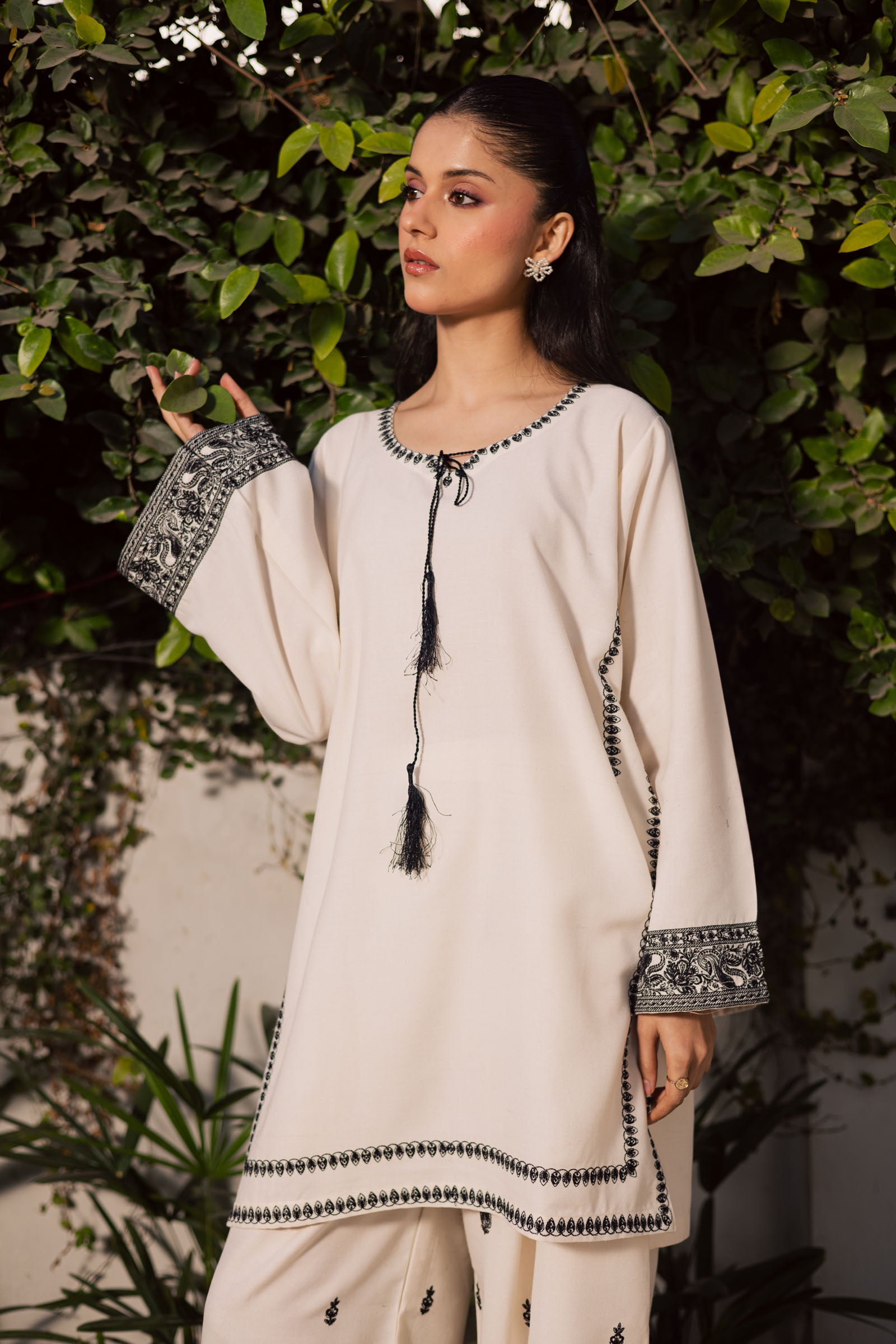 2PC Winter Embroidered Dress - 1198