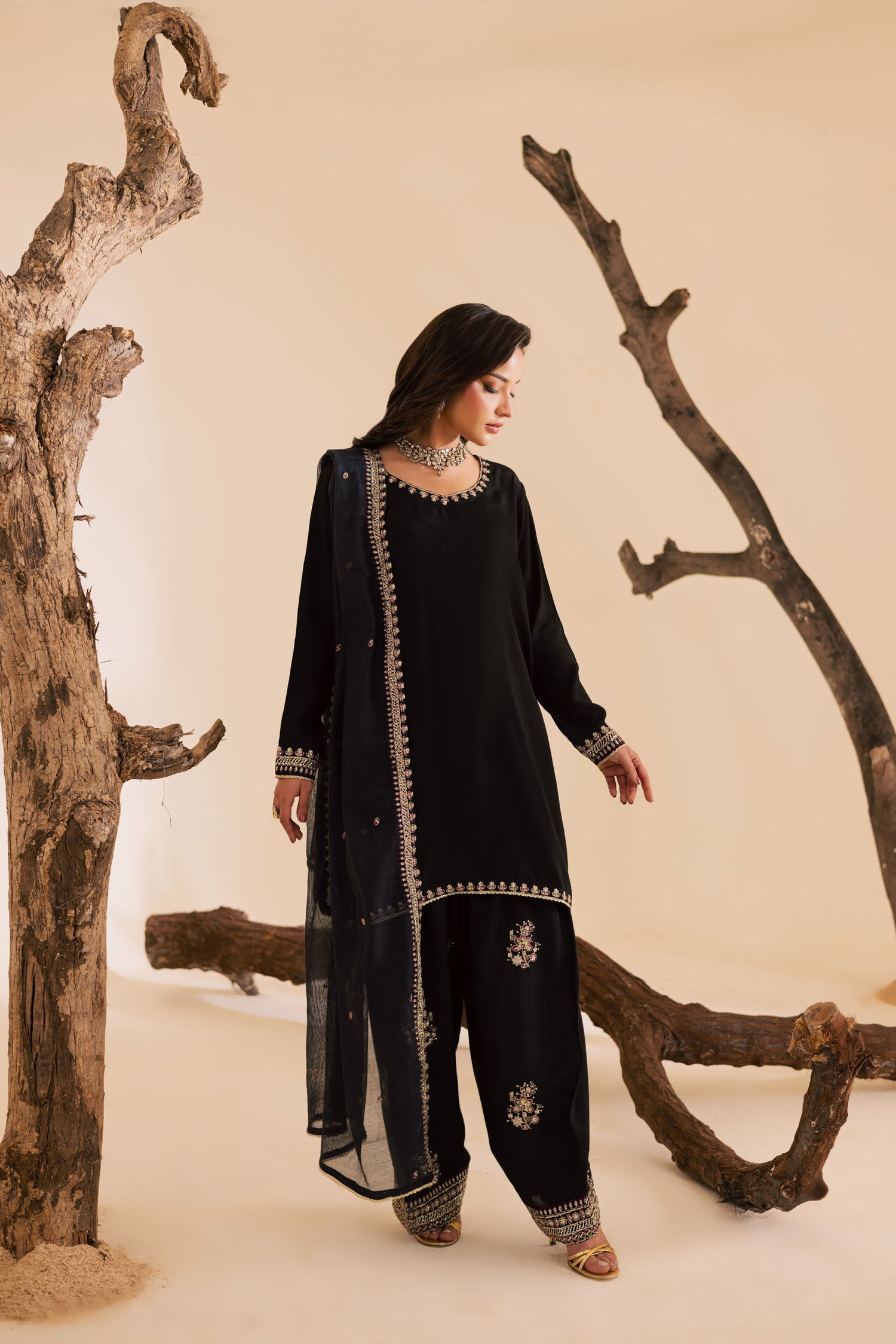 3PC Luxury Embroidered Dress- RSB06