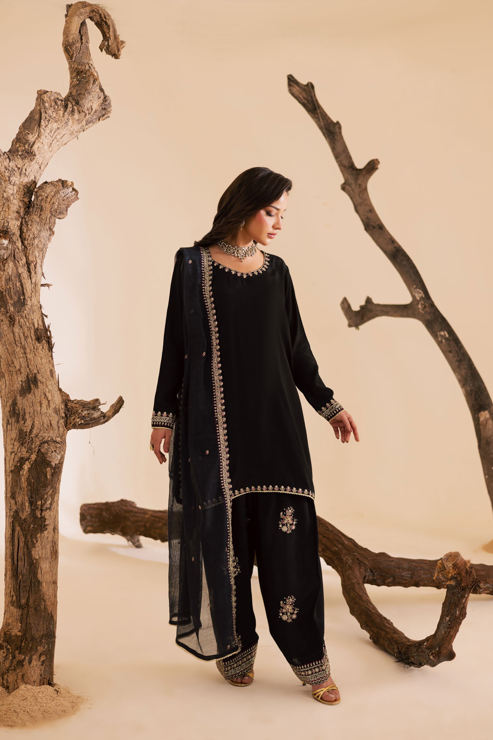 3PC Luxury Embroidered Dress- RSB06