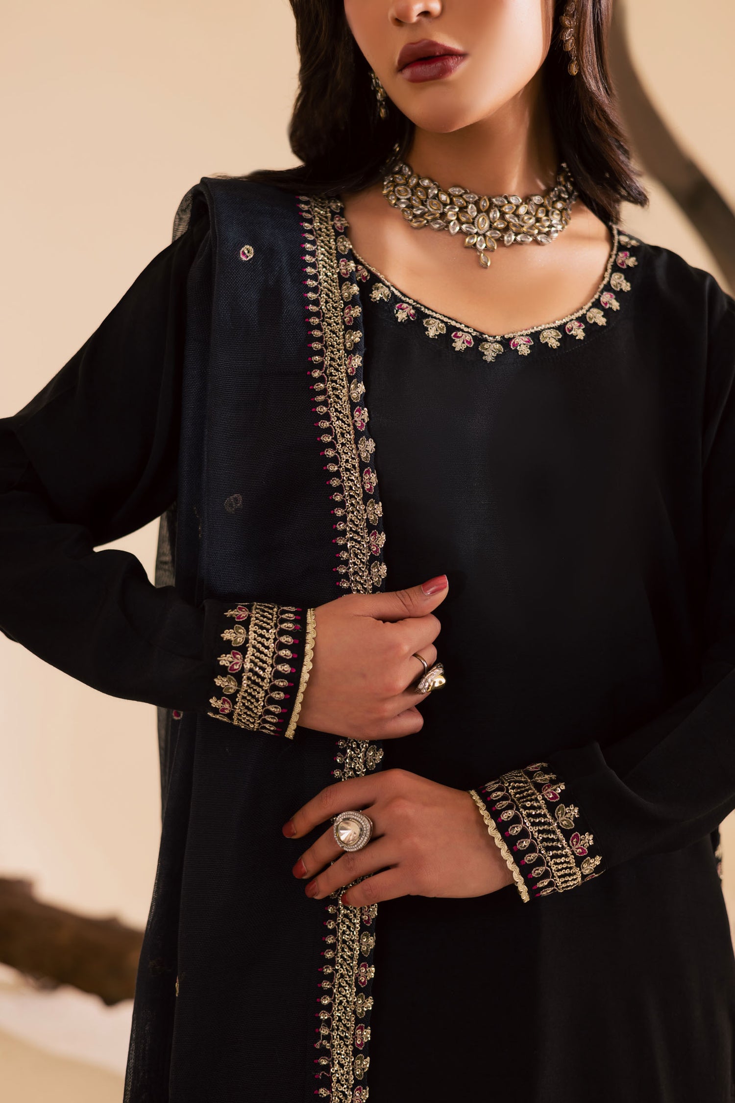 3PC Luxury Embroidered Dress- RSB06