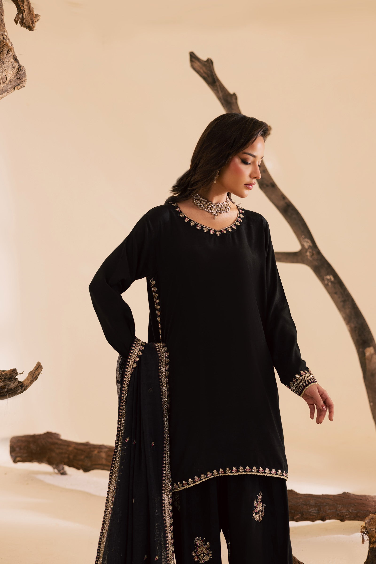 3PC Luxury Embroidered Dress- RSB06