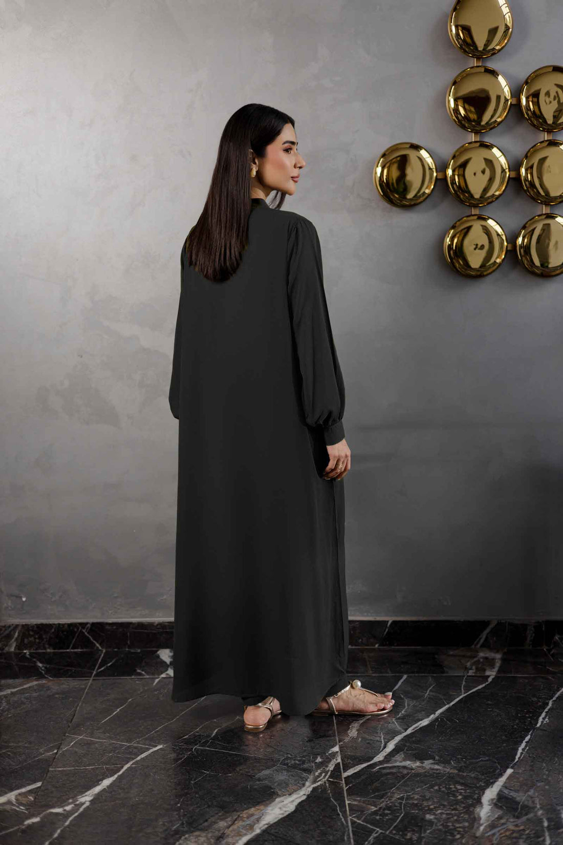 Solid 2PC Dress - SP-05 Black