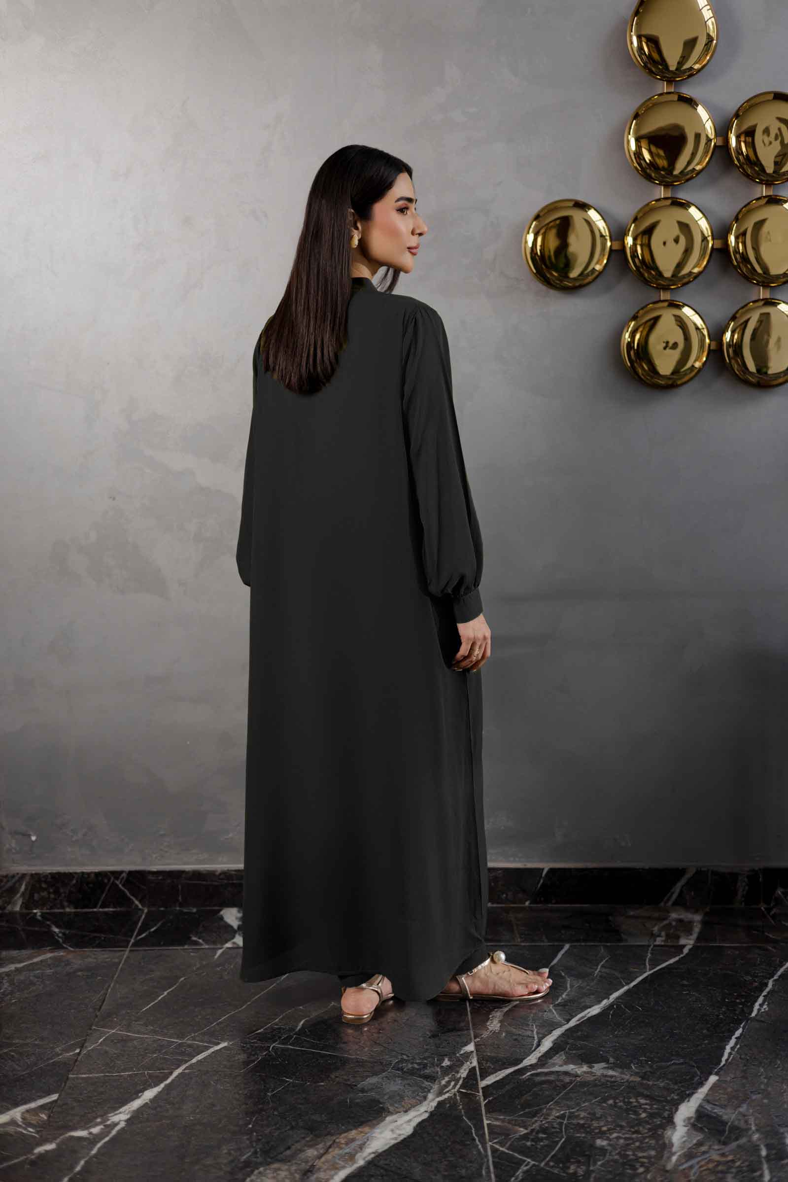 Solid 2PC Dress - SP-05 Black