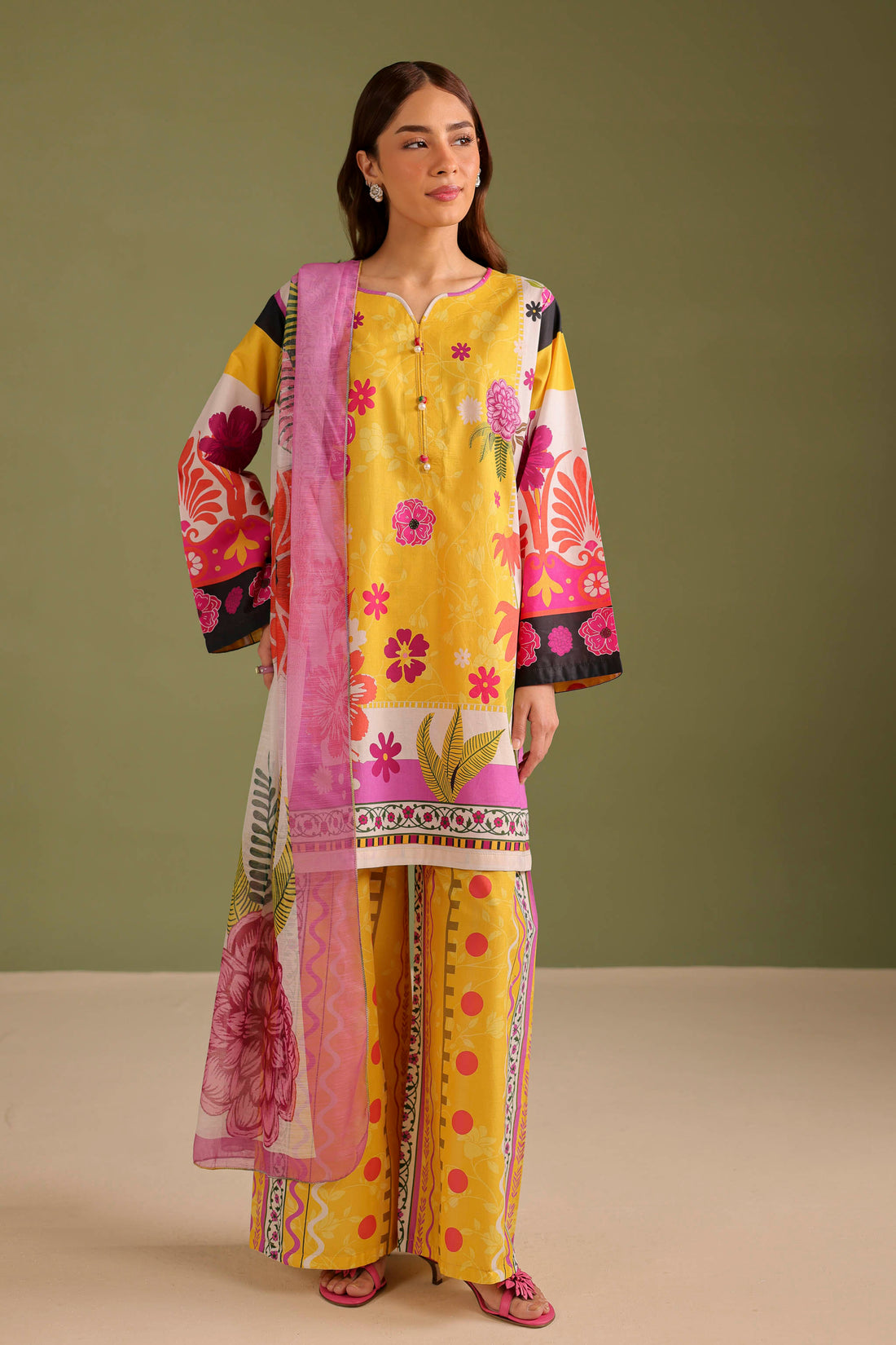 3PC Printed Lawn Suit - 42715