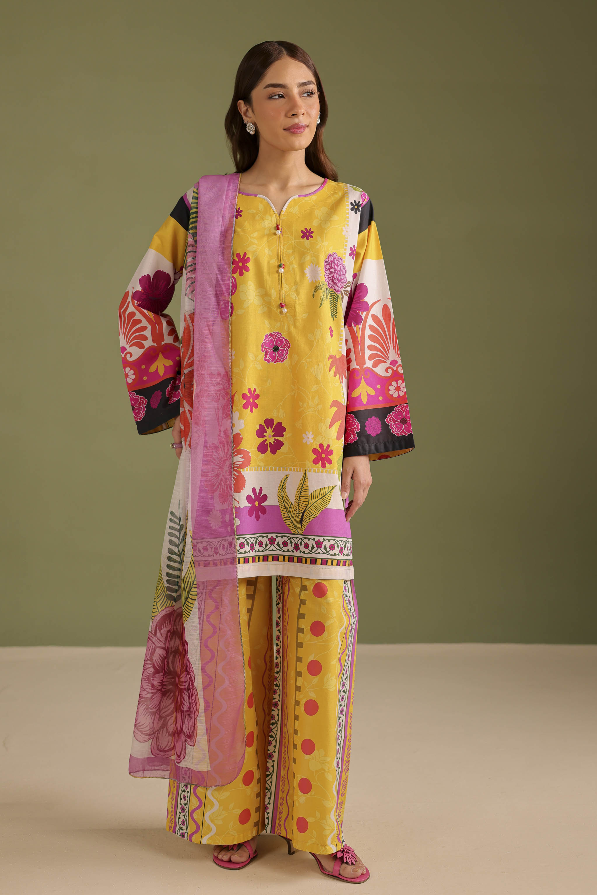 3PC Printed Lawn Suit - 42715