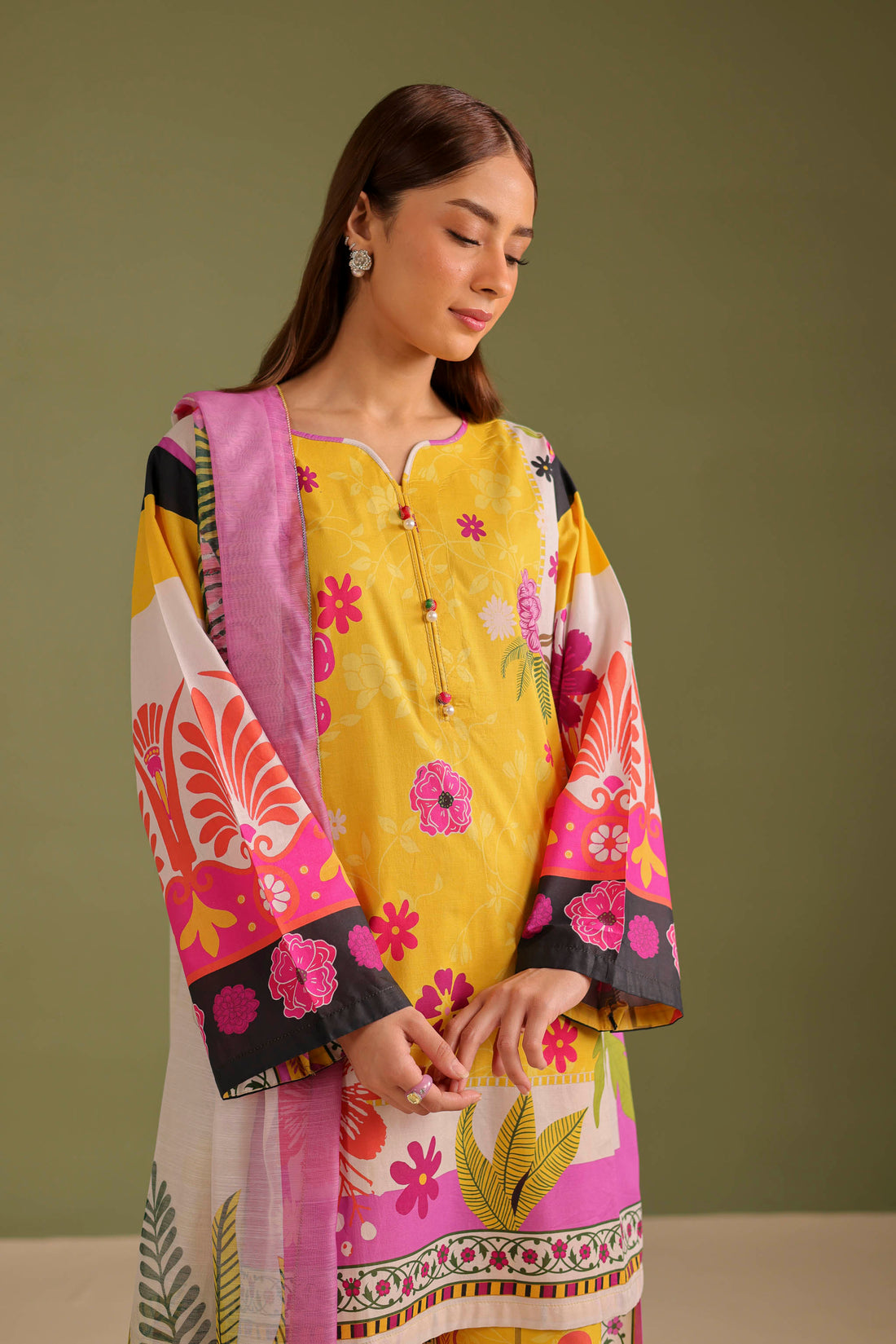 3PC Printed Lawn Suit - 42715
