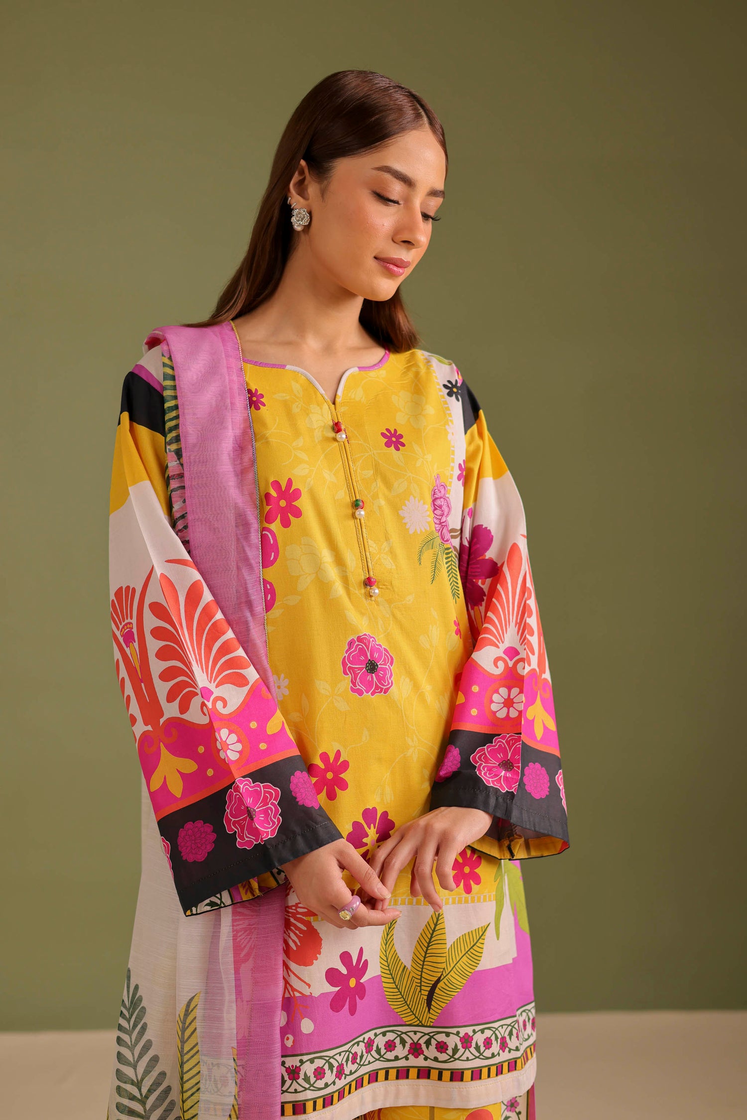 3PC Printed Lawn Suit - 42715