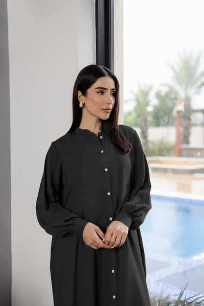 Solid 2PC Dress - SP-05 Black