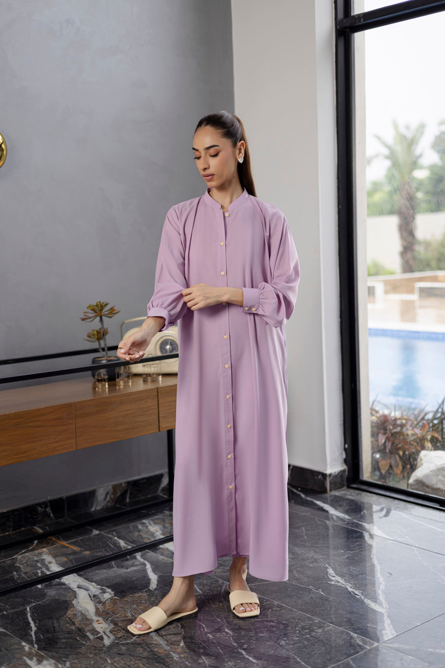 Solid 2PC Dress - SP-05 Lavender