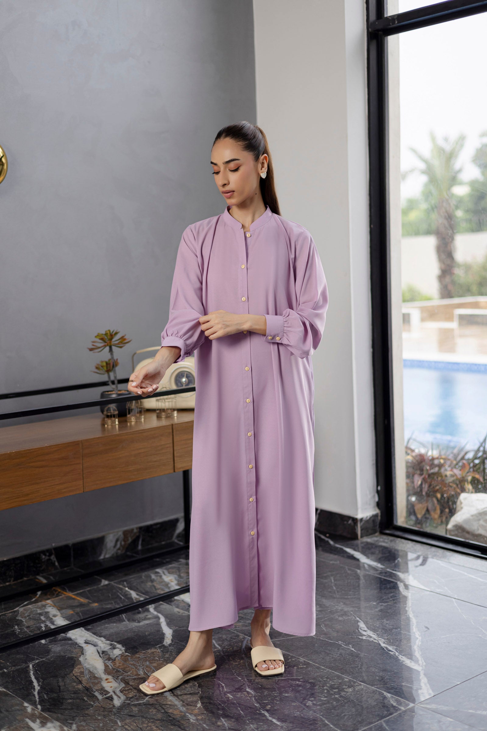 Solid 2PC Dress - SP-05 Lavender