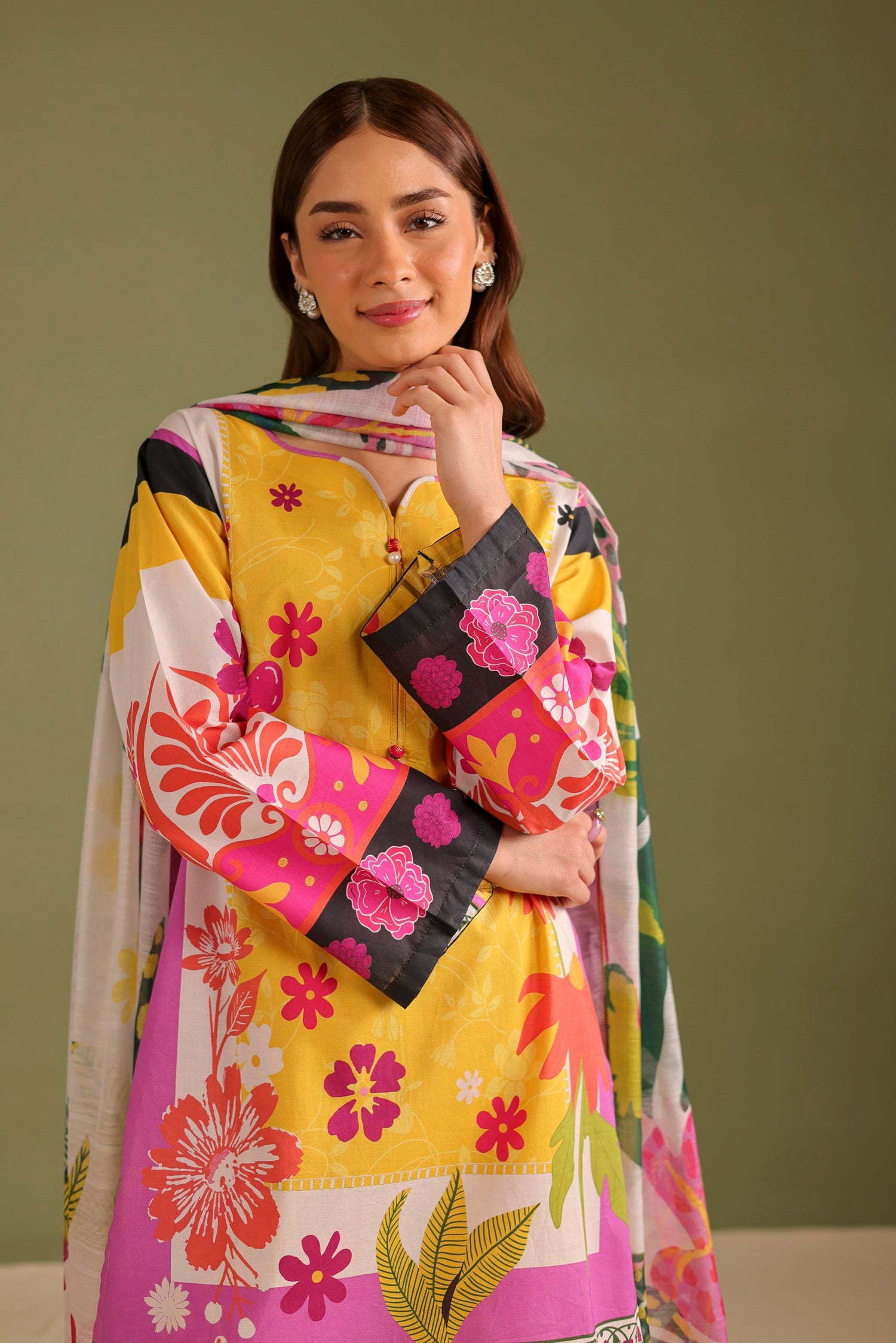 3PC Printed Lawn Suit - 42715