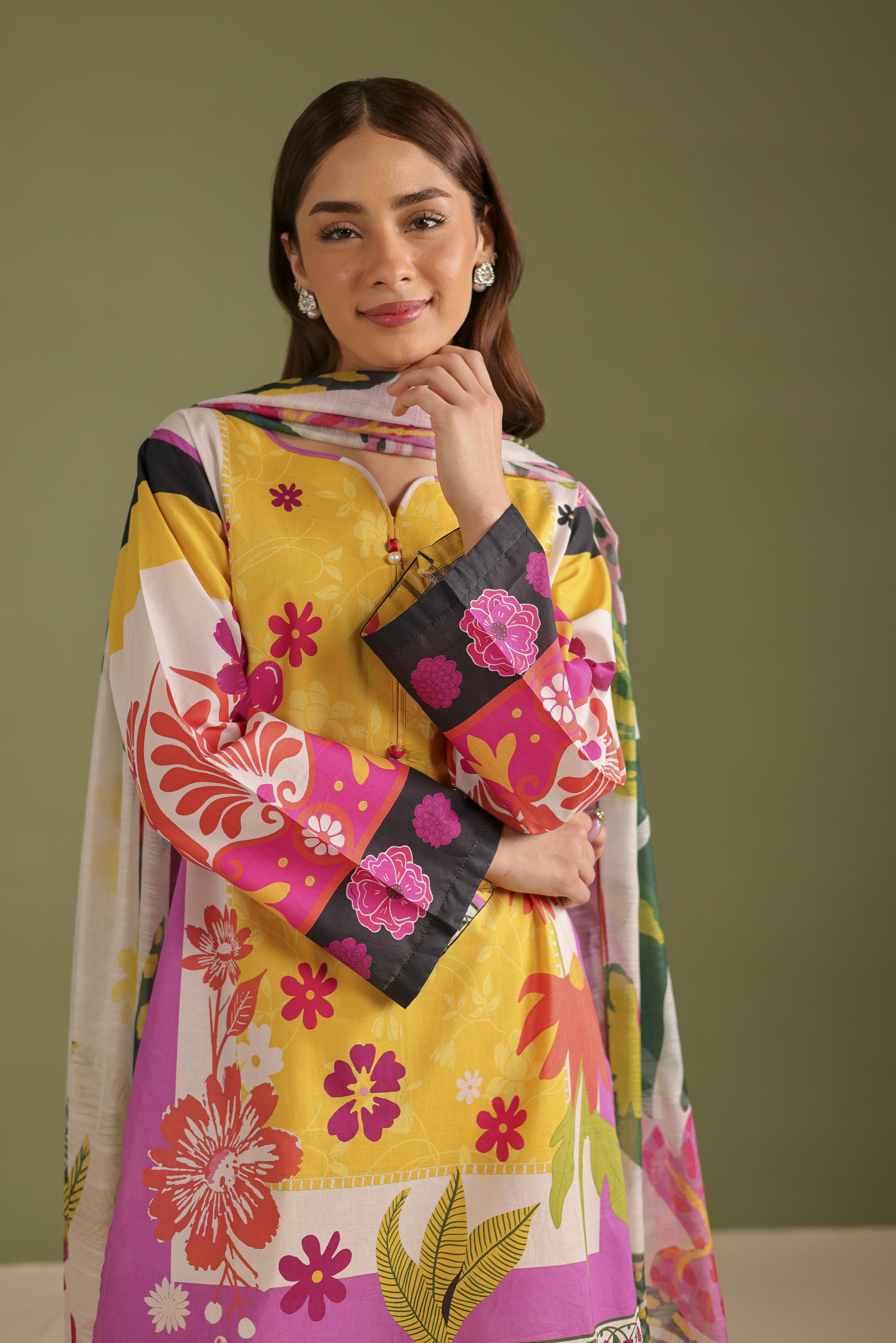 3PC Printed Lawn Suit - 42715