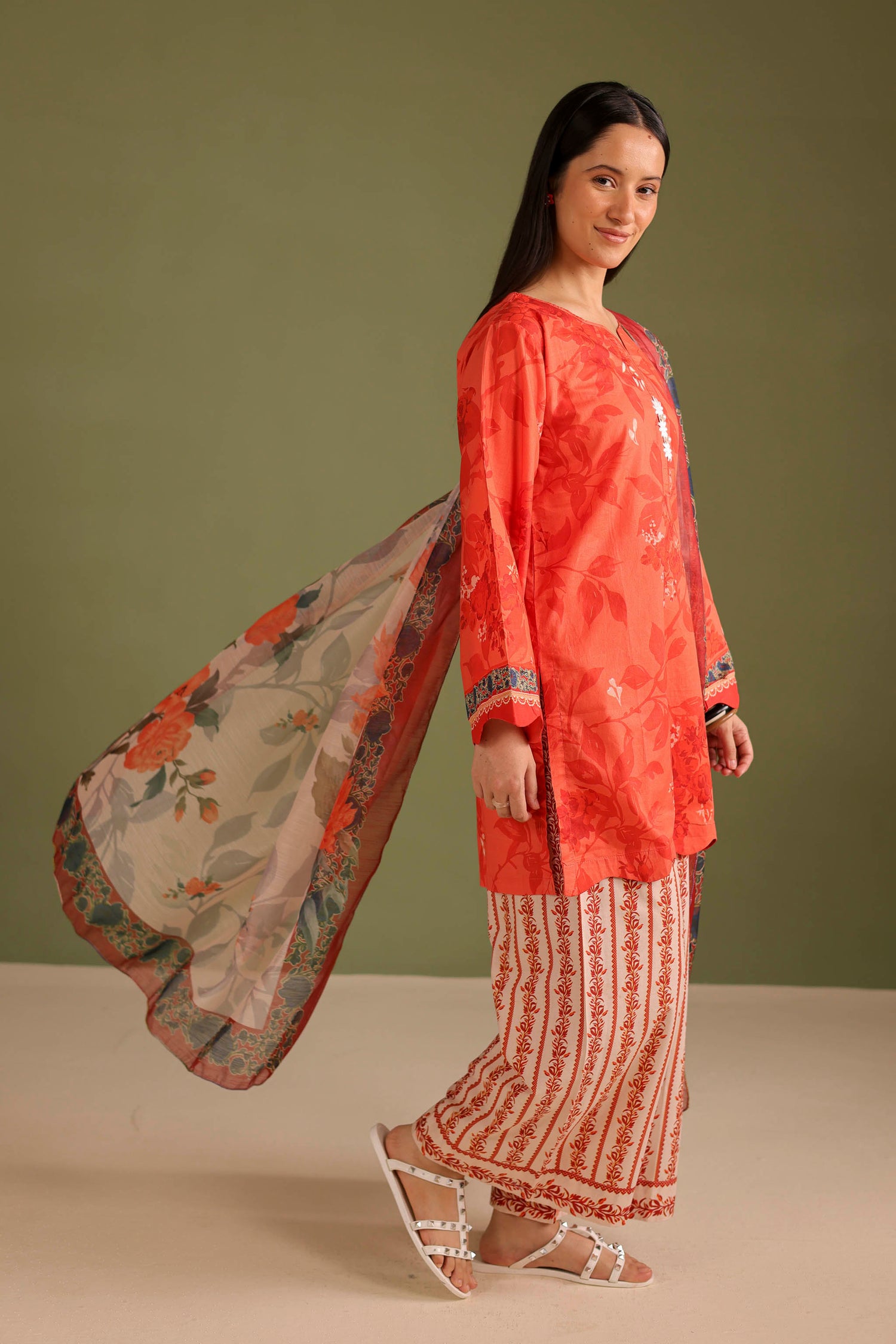 3PC Printed Lawn Suit - 42674