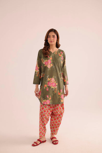 2PC Summer Lawn Dress- PRT L42196