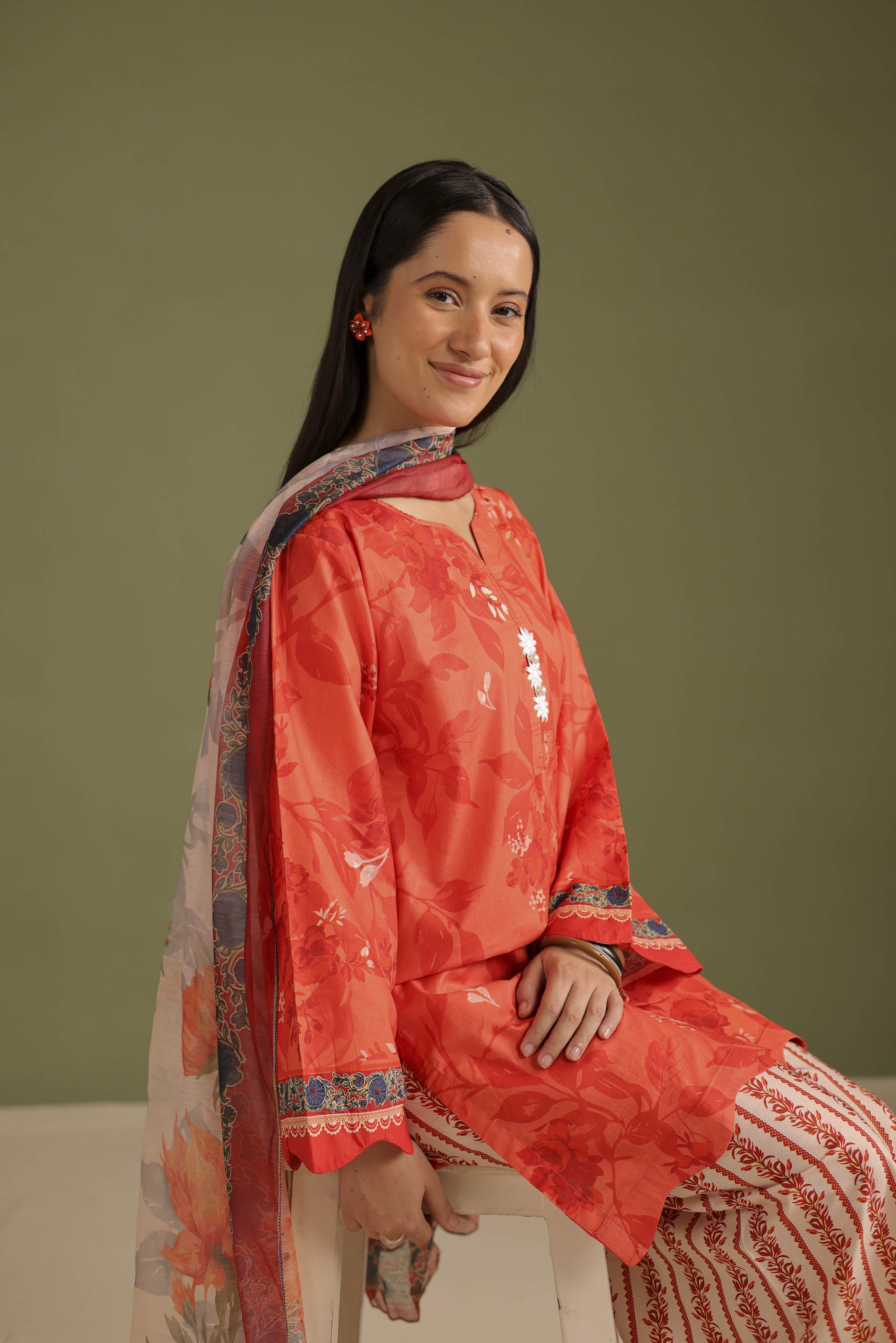 3PC Printed Lawn Suit - 42674