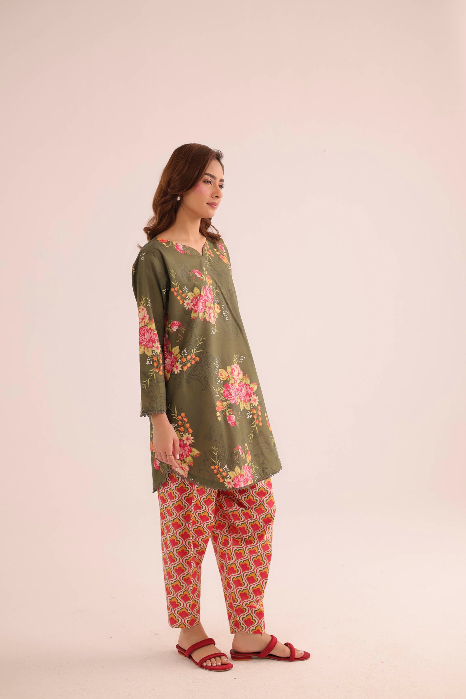 2PC Summer Lawn Dress- PRT L42196