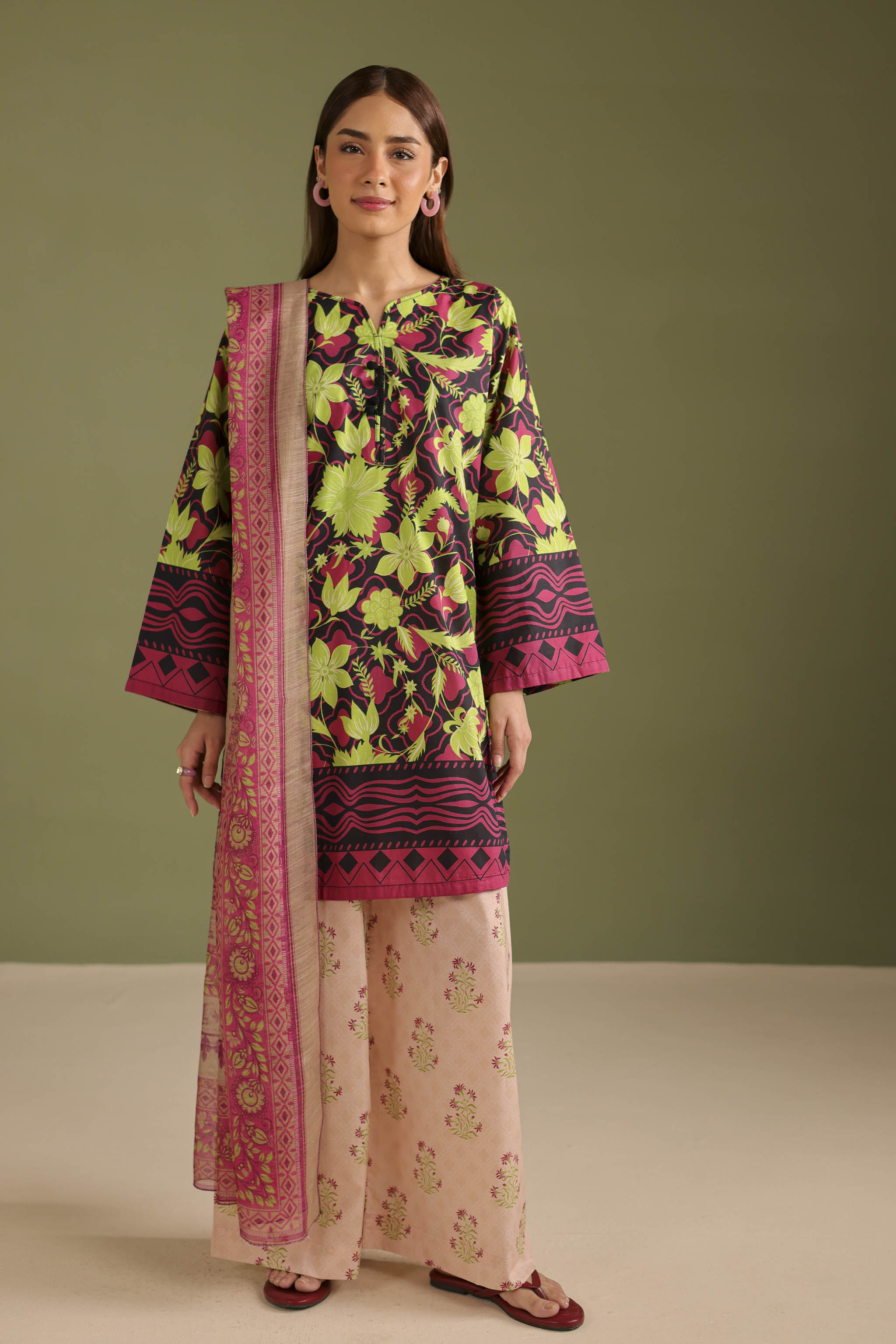 3PC Printed Lawn Suit - 42720