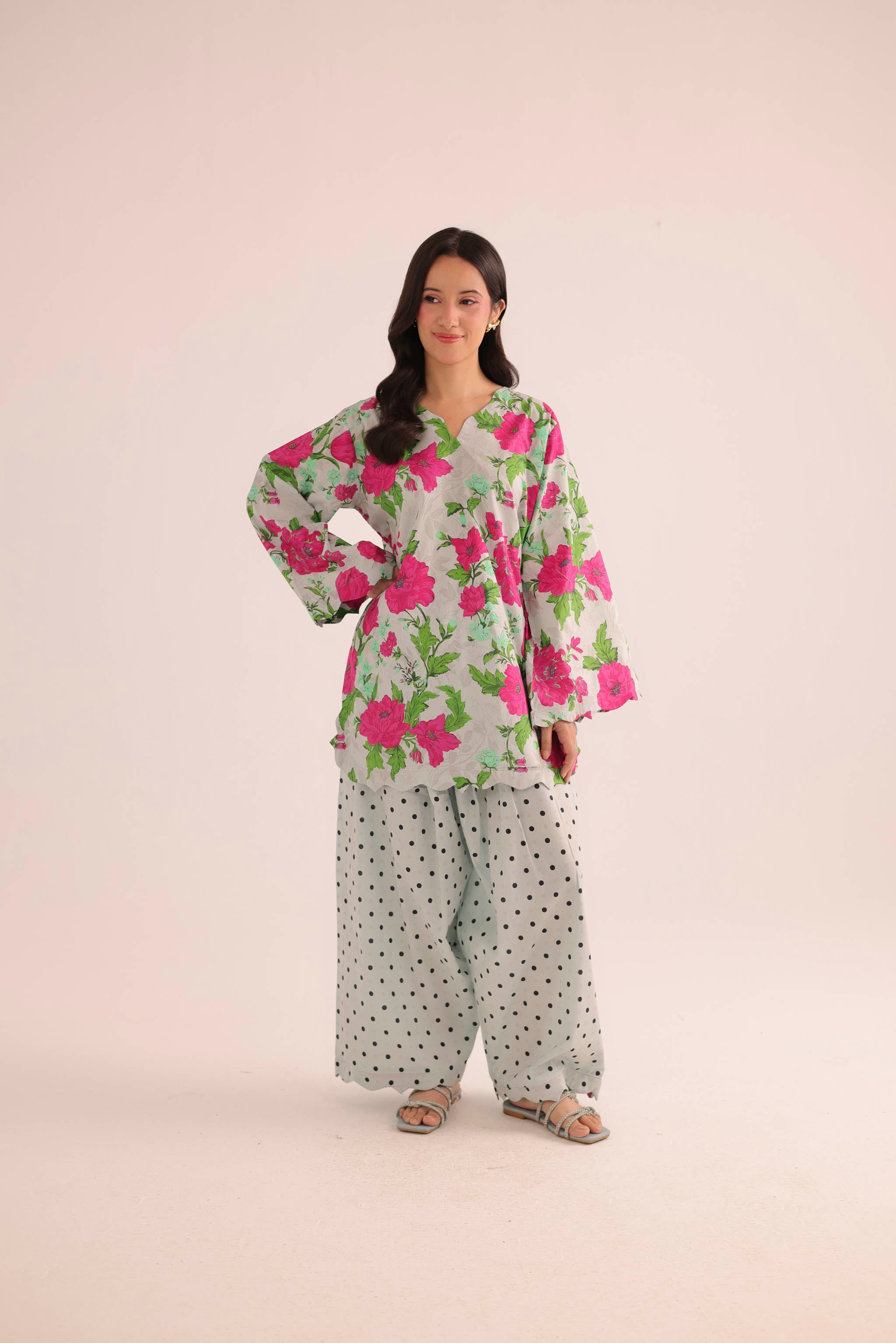 2PC Summer Lawn Dress- PRT L42203