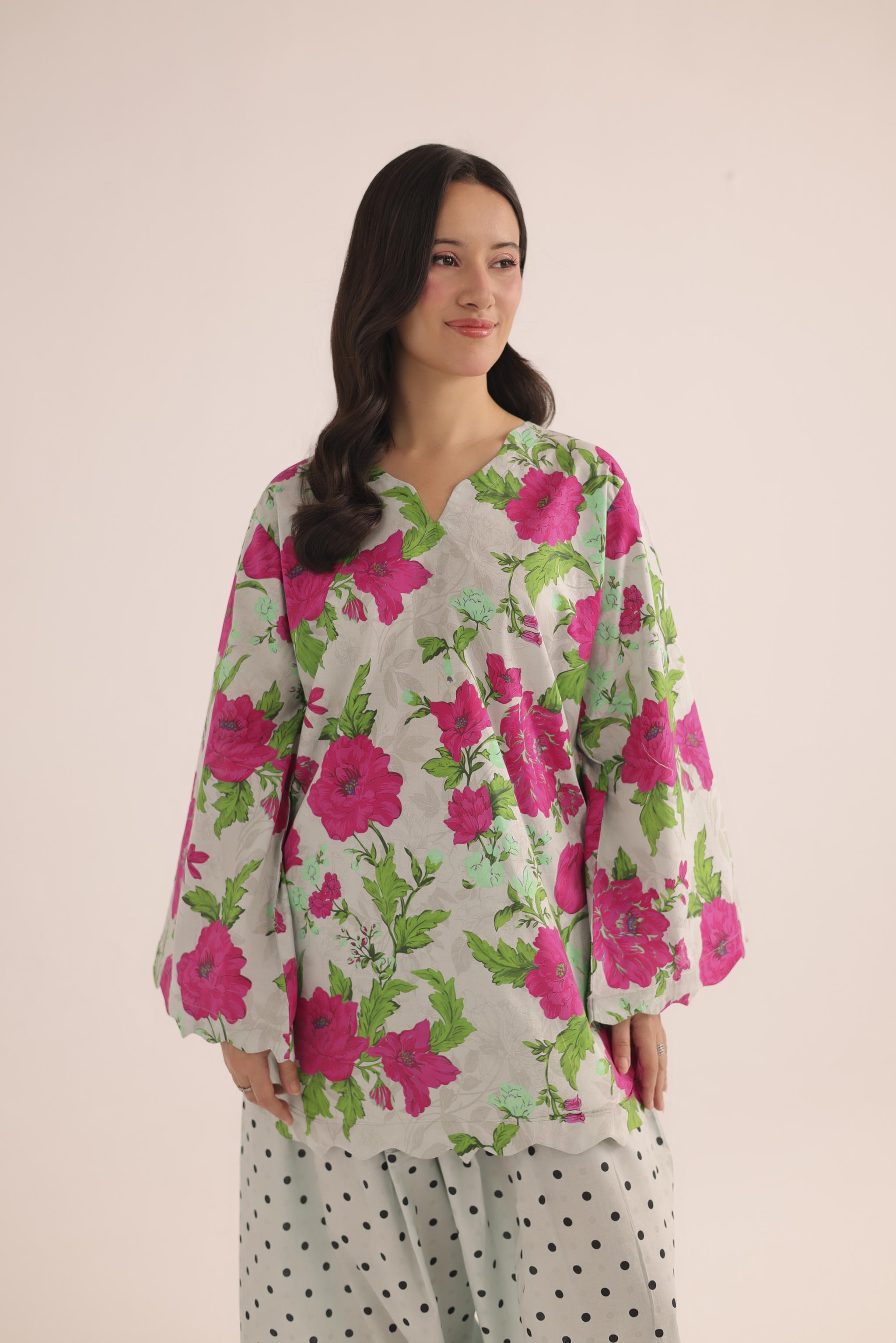 2PC Summer Lawn Dress- PRT L42203
