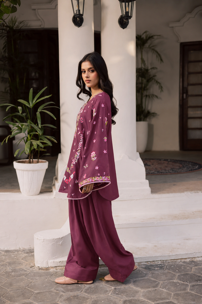 2PC Summer Embroidered Dress - 1222