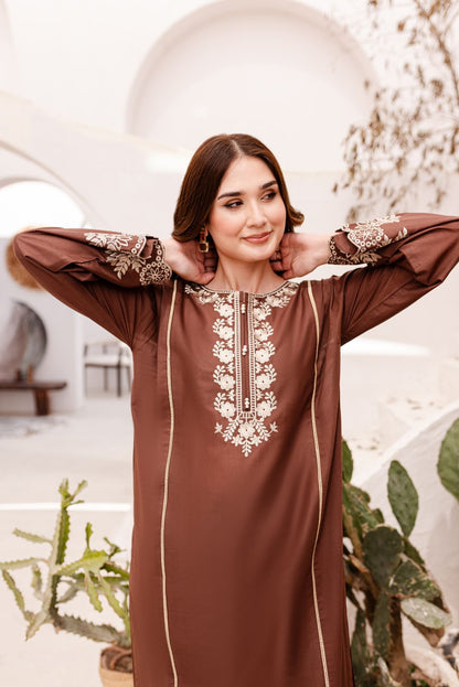 2PC Embroidered Dress-1049