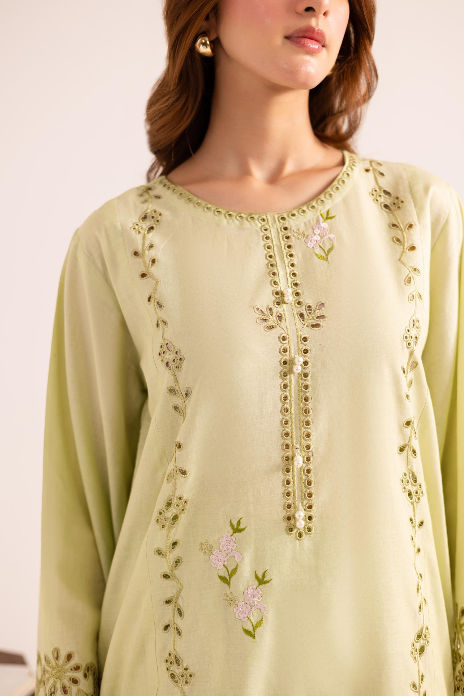 2PC Embroidered Dress - 1122