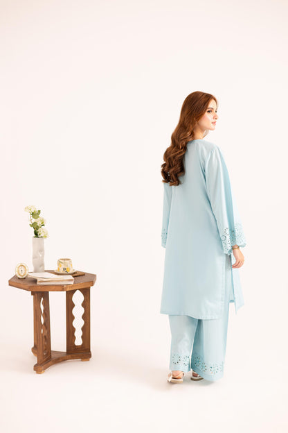 2PC Embroidered Dress - 1123