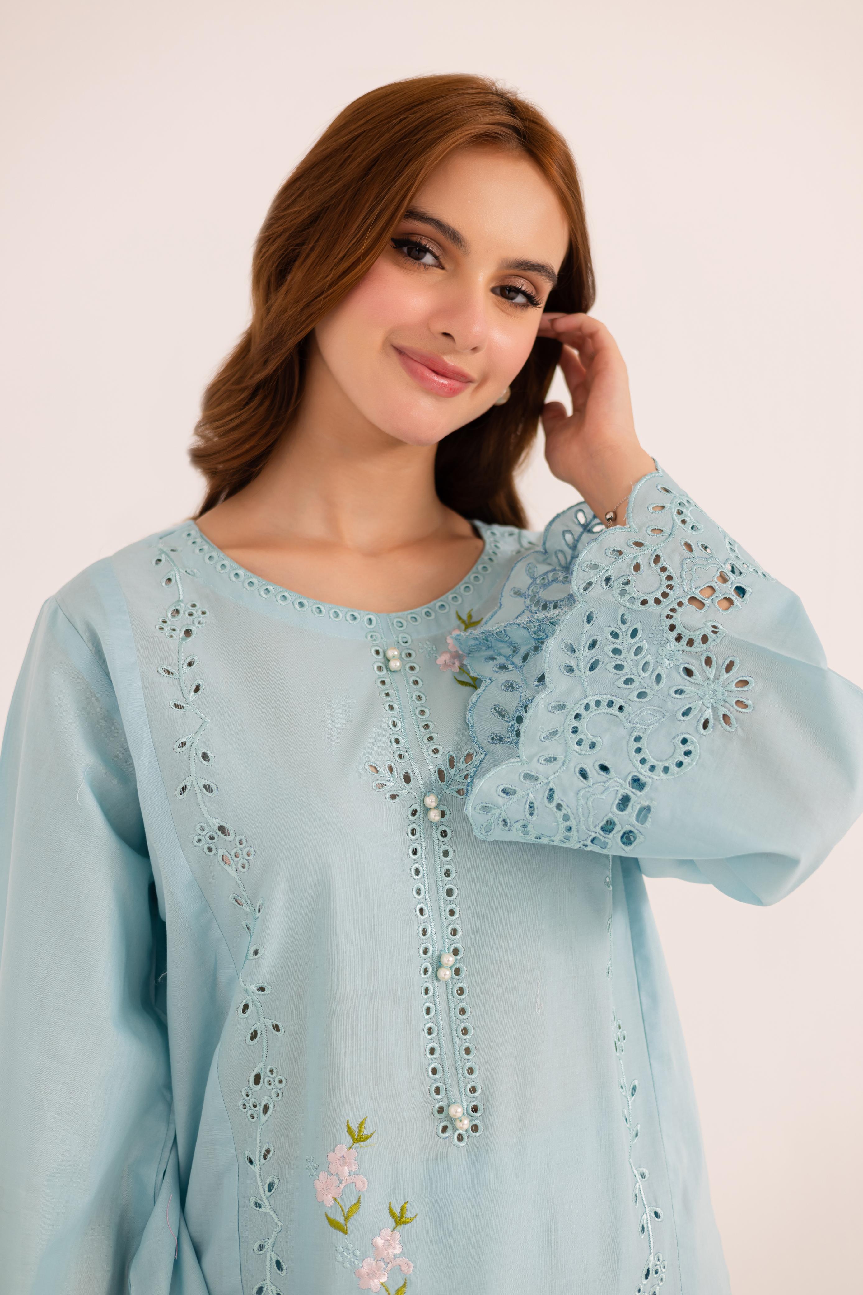 2PC Embroidered Dress - 1123