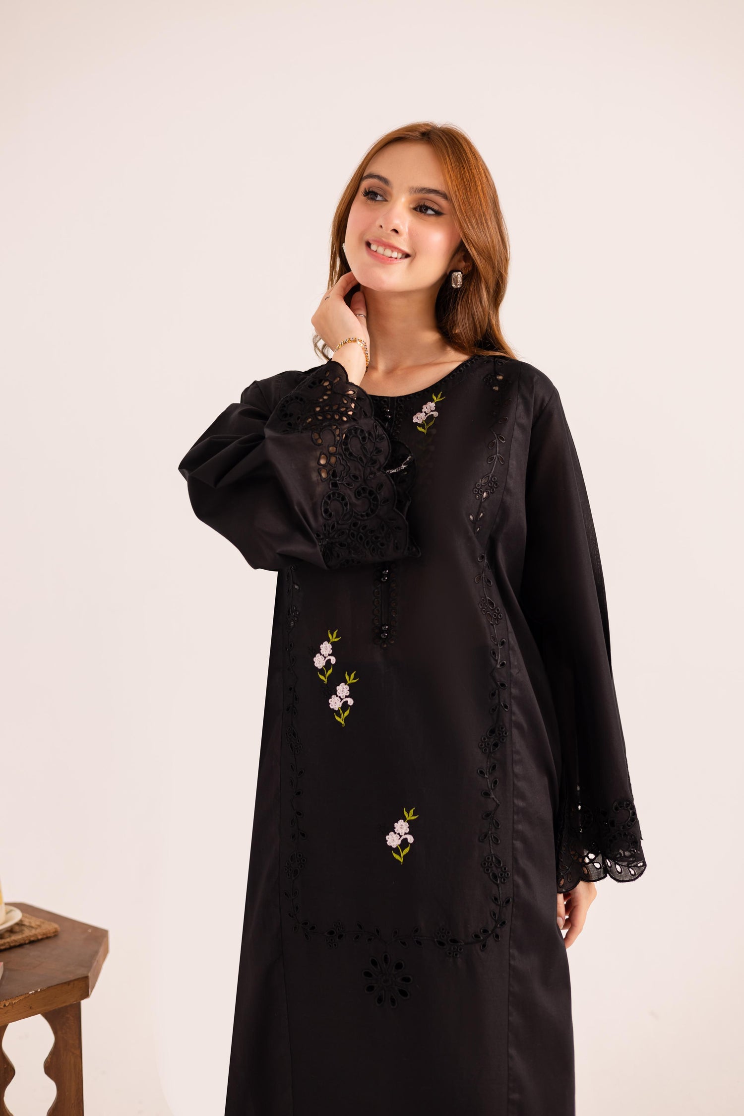 2PC Embroidered Dress - 1121