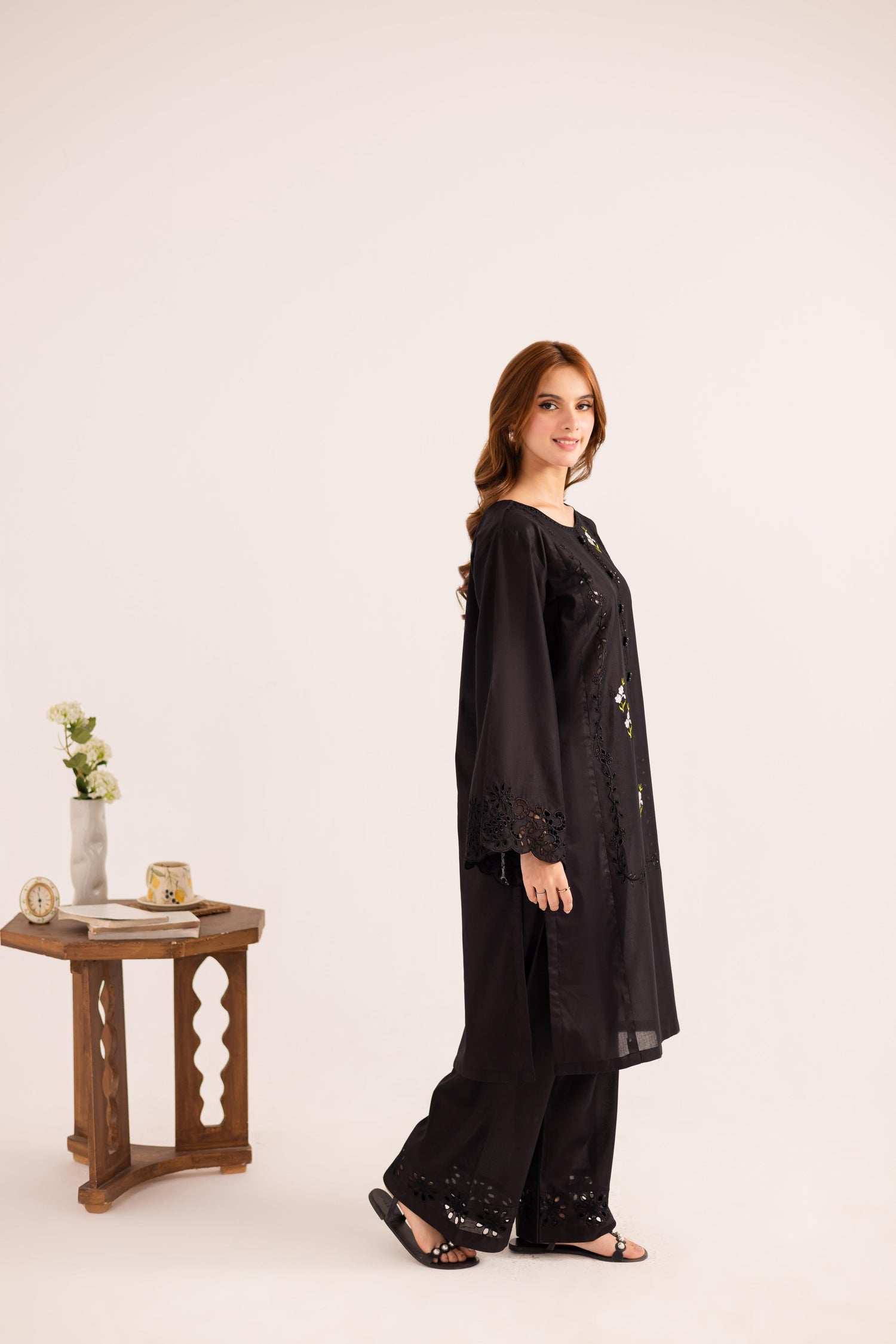 2PC Embroidered Dress - 1121