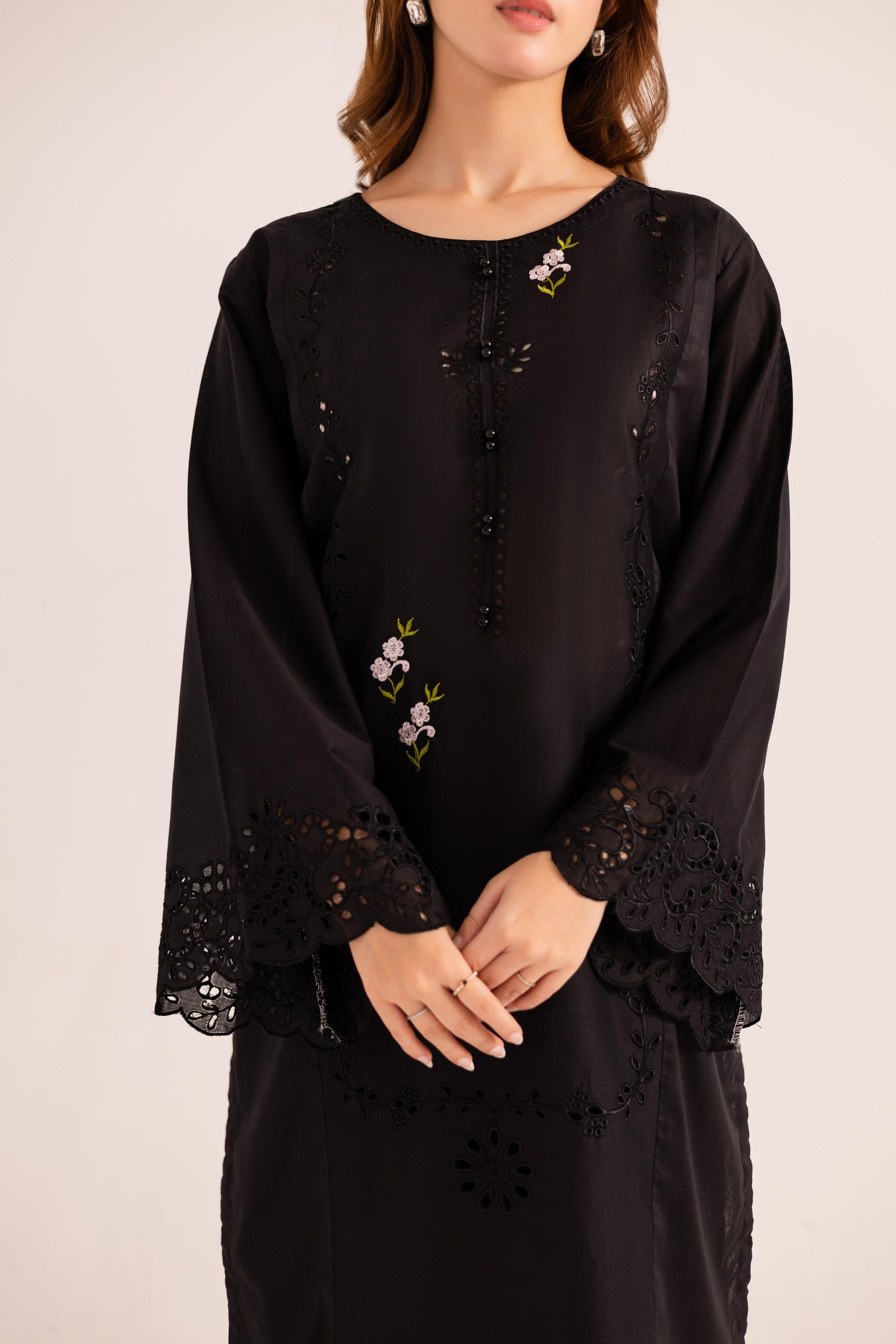 2PC Embroidered Dress - 1121