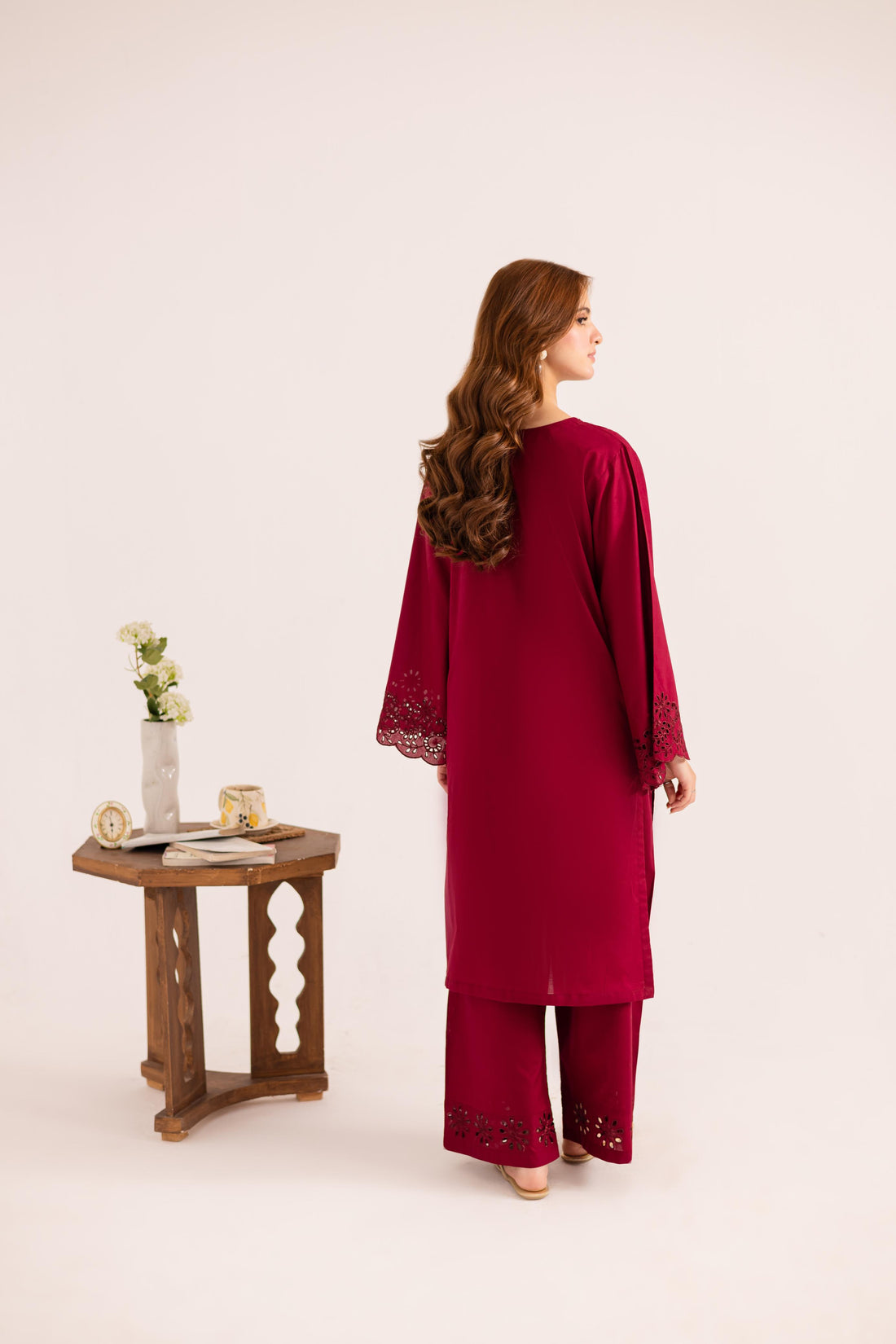 2PC Embroidered Dress - 1120