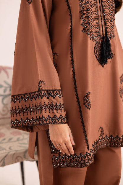 2PC Embroidered Dress - 1126