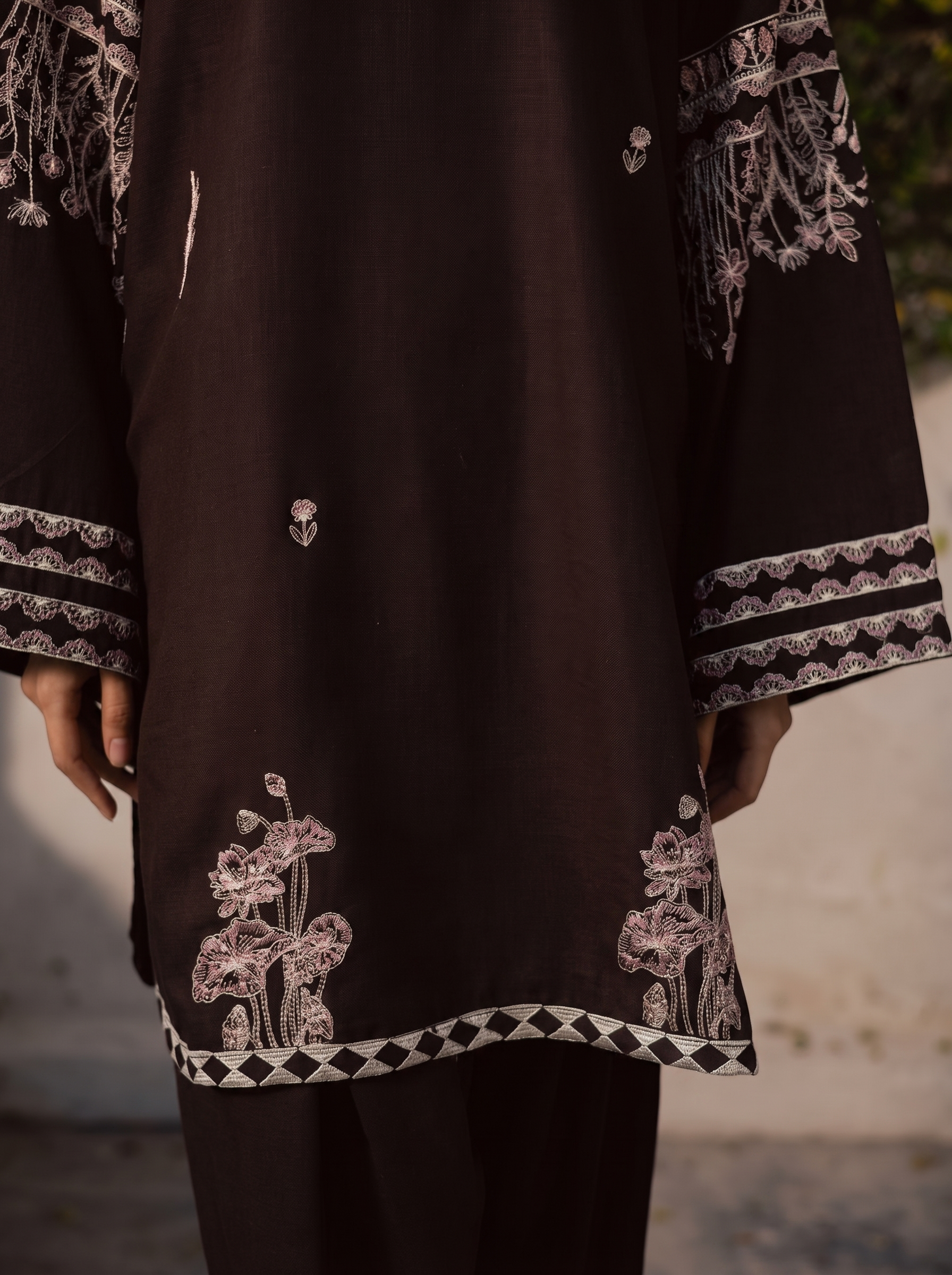 2PC Summer Embroidered Dress - 1220