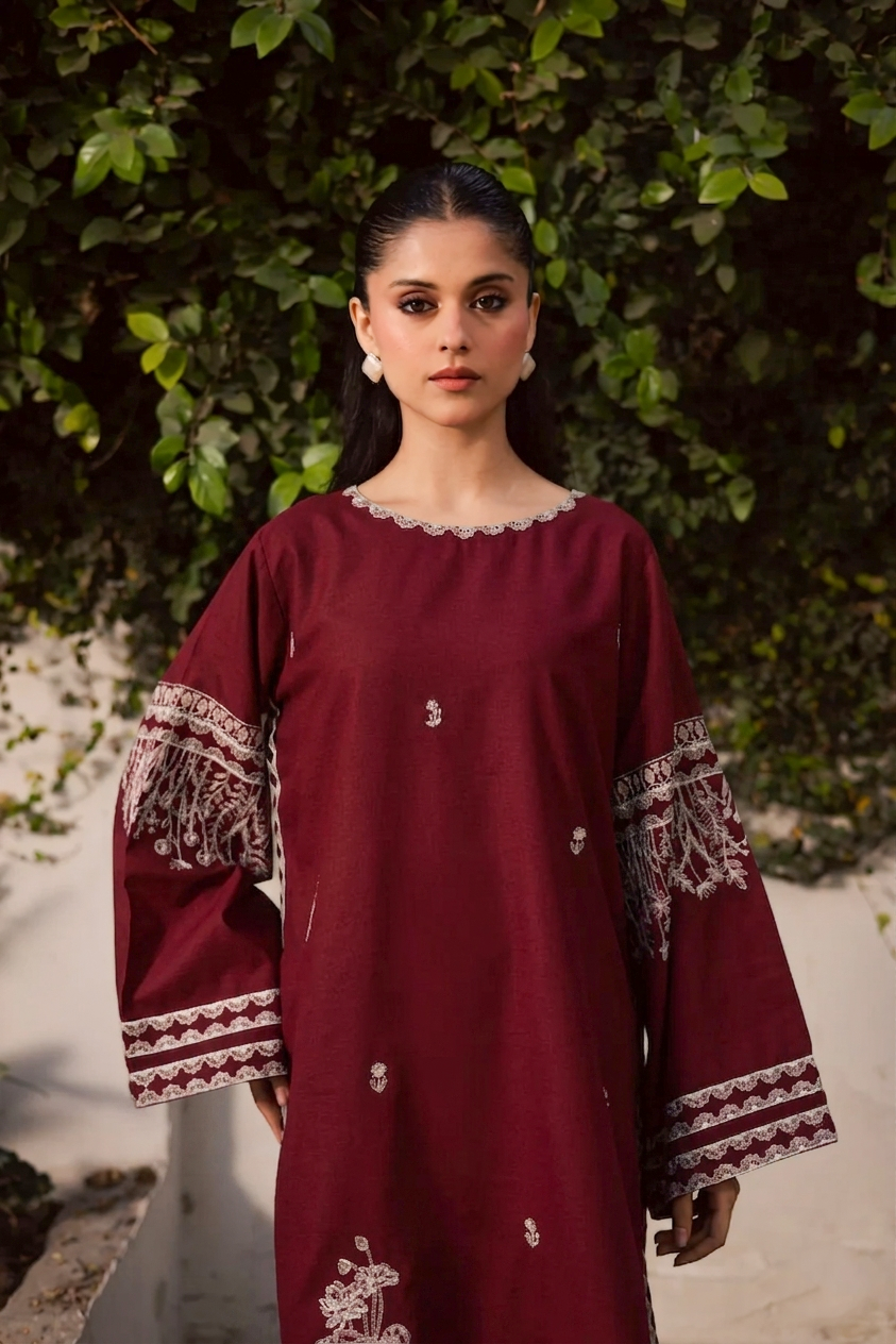 2PC Summer Embroidered Dress - 1221
