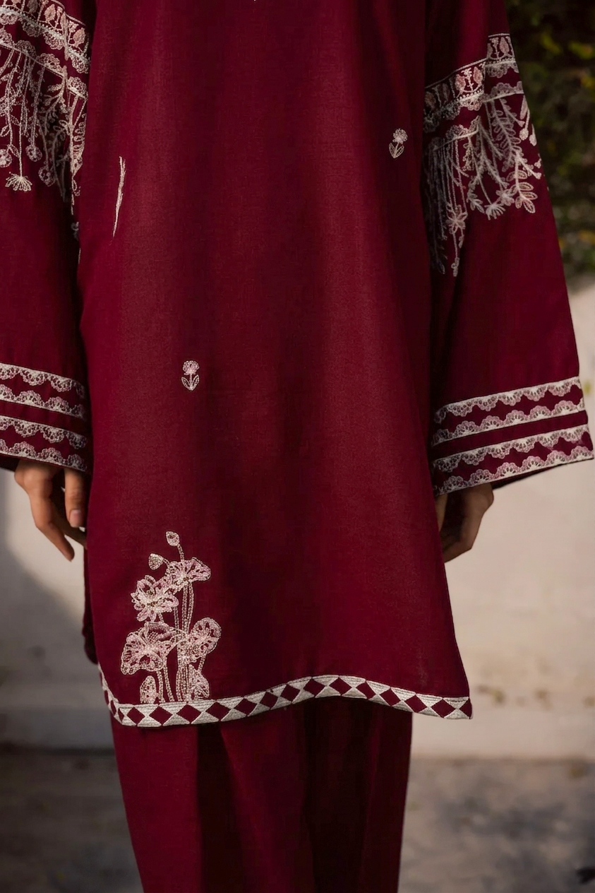 2PC Summer Embroidered Dress - 1221