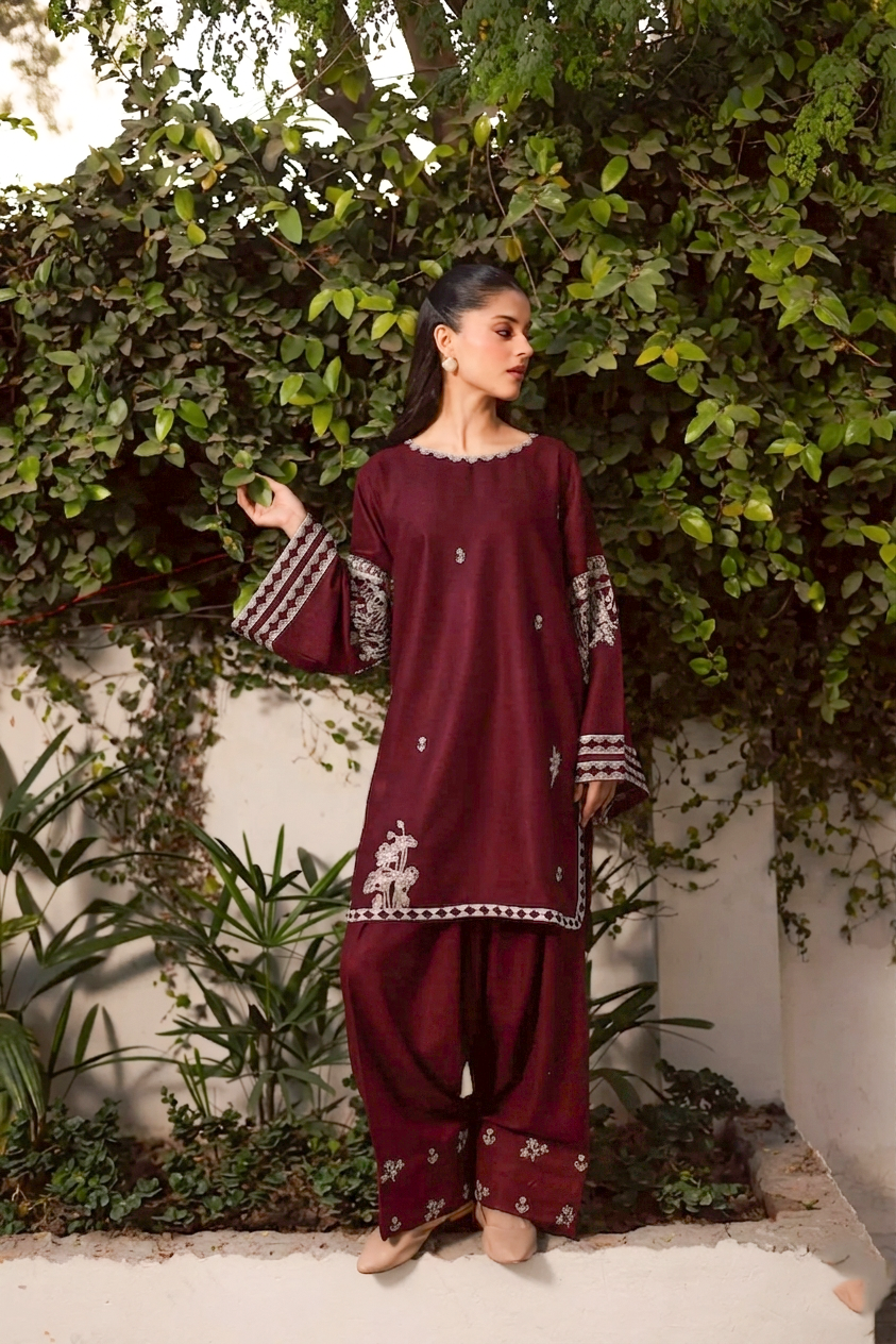 2PC Summer Embroidered Dress - 1221
