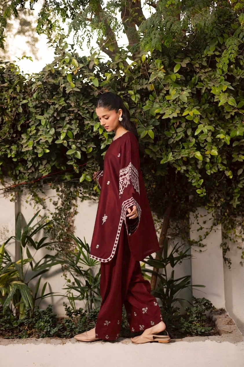 2PC Summer Embroidered Dress - 1221