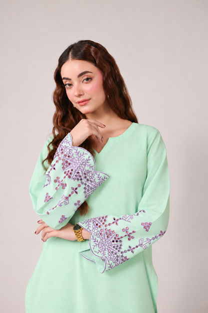 2PC Embroidered Pret - 1263